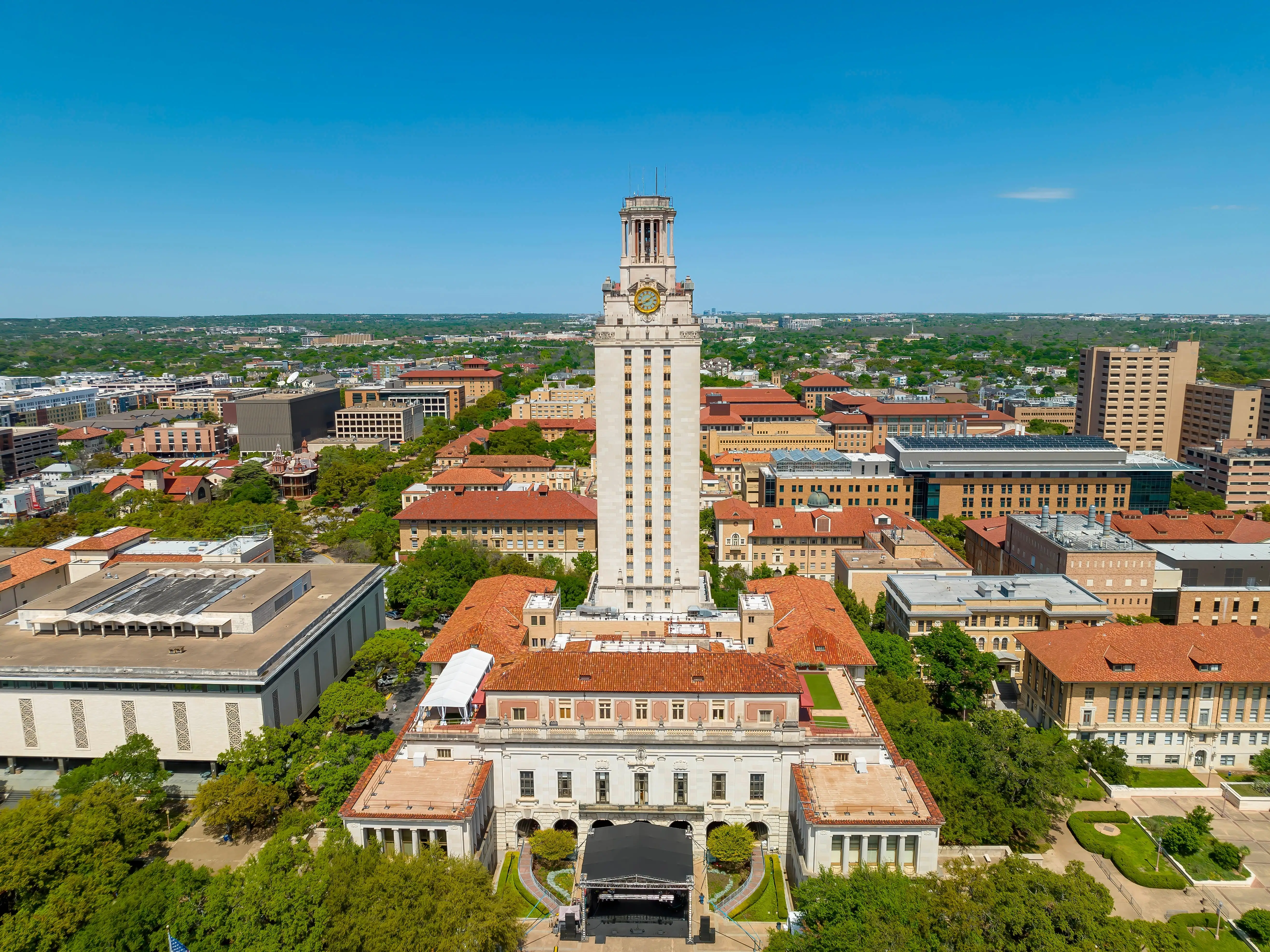 The Main Building (known colloquially as The Tower) is a structure at the center of the University of Texas at Austin campus in Downtown Austin, Texas.