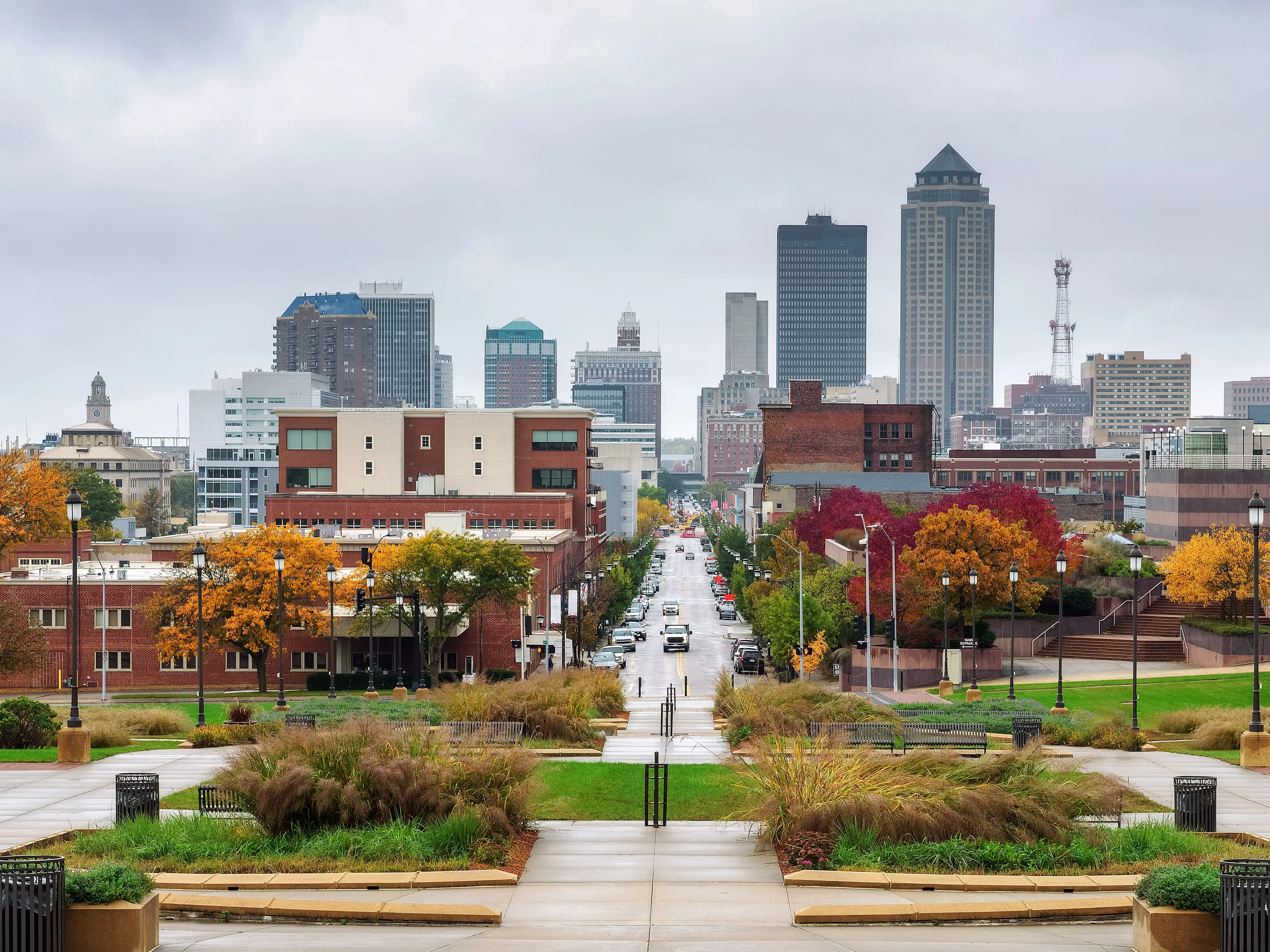 Buildings in Des Moines, Iowa.