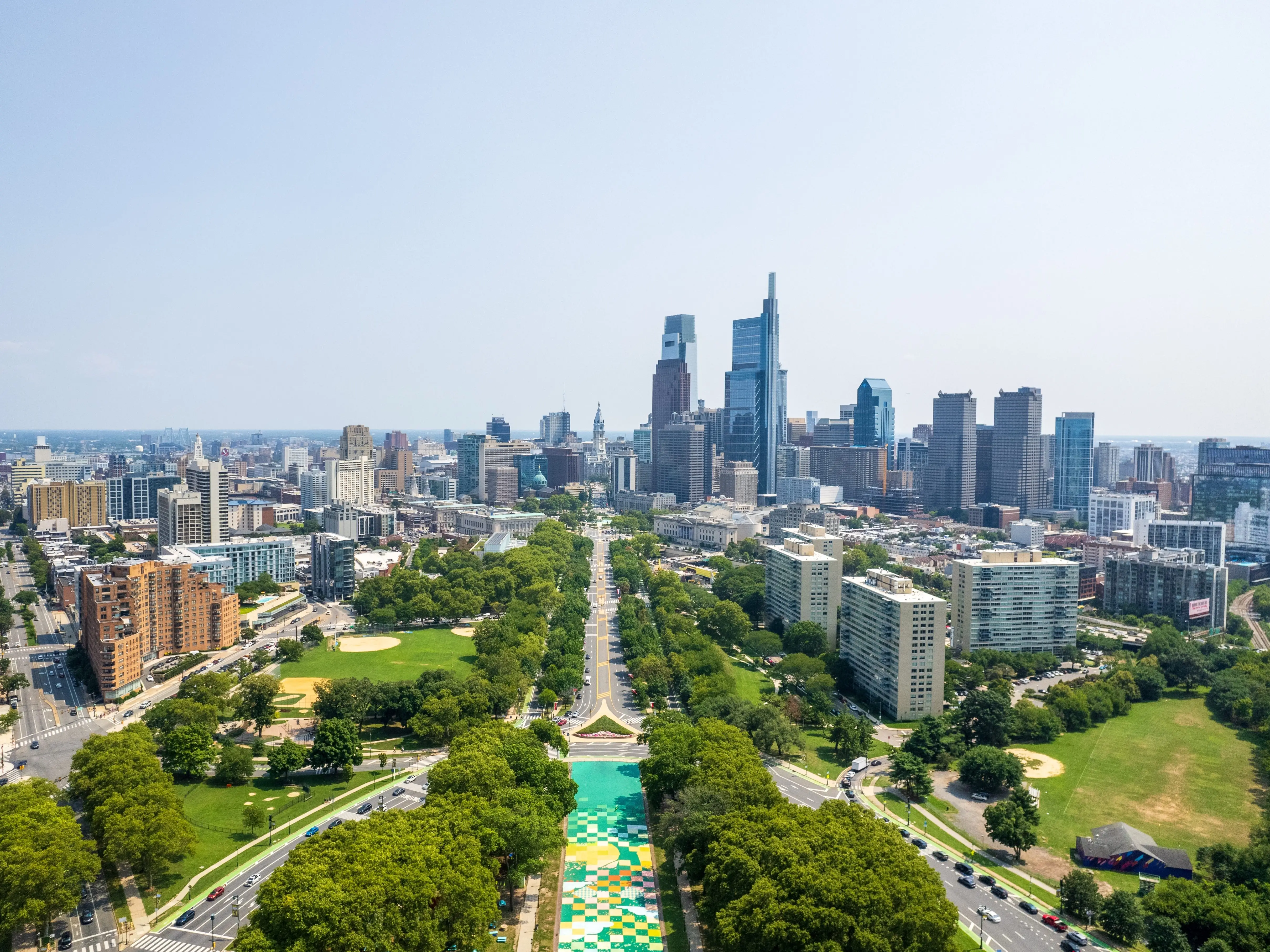 Skyline of Philadelphia, Pennsylvania.
