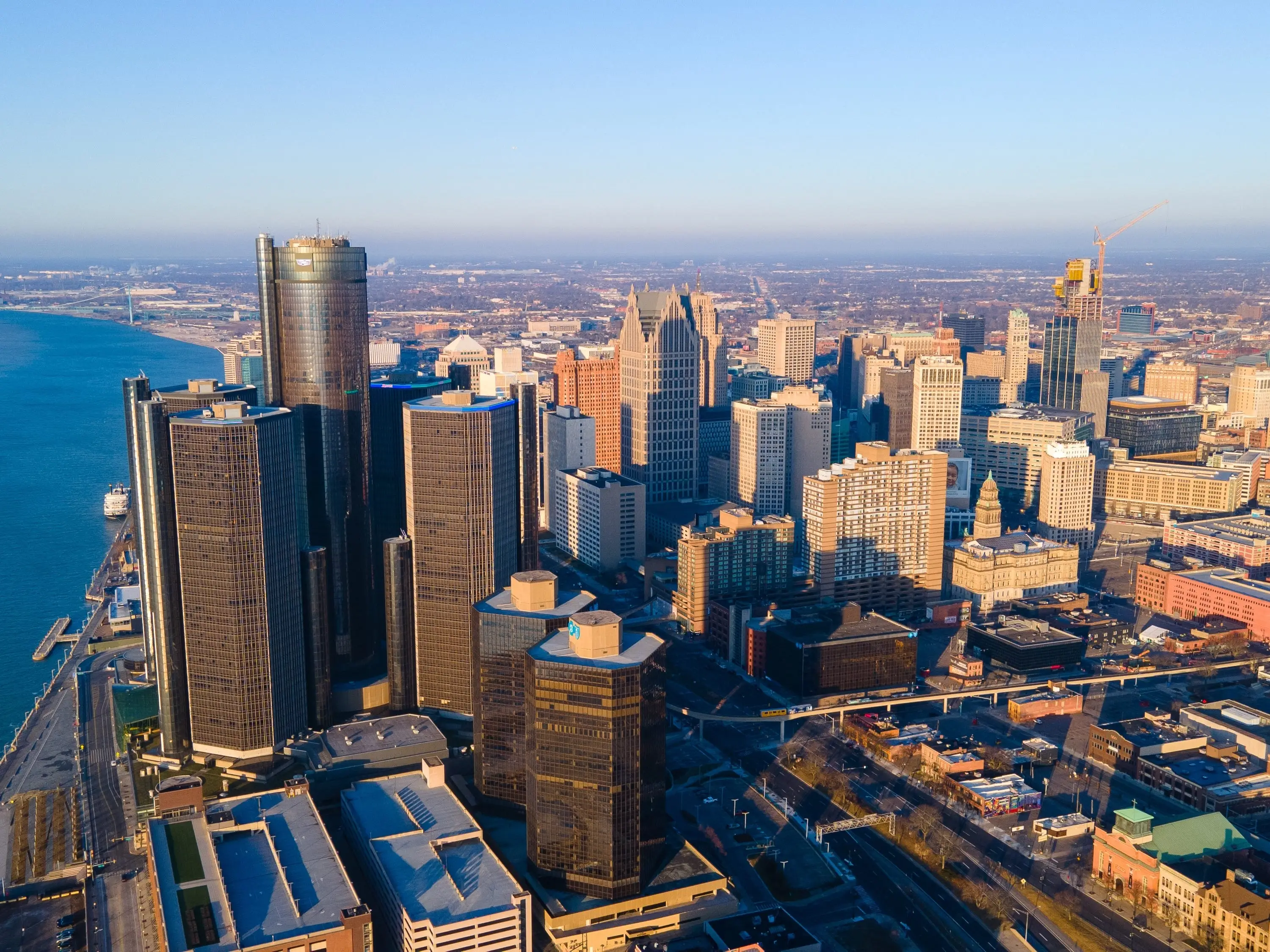 Buildings in Detroit, Michigan.