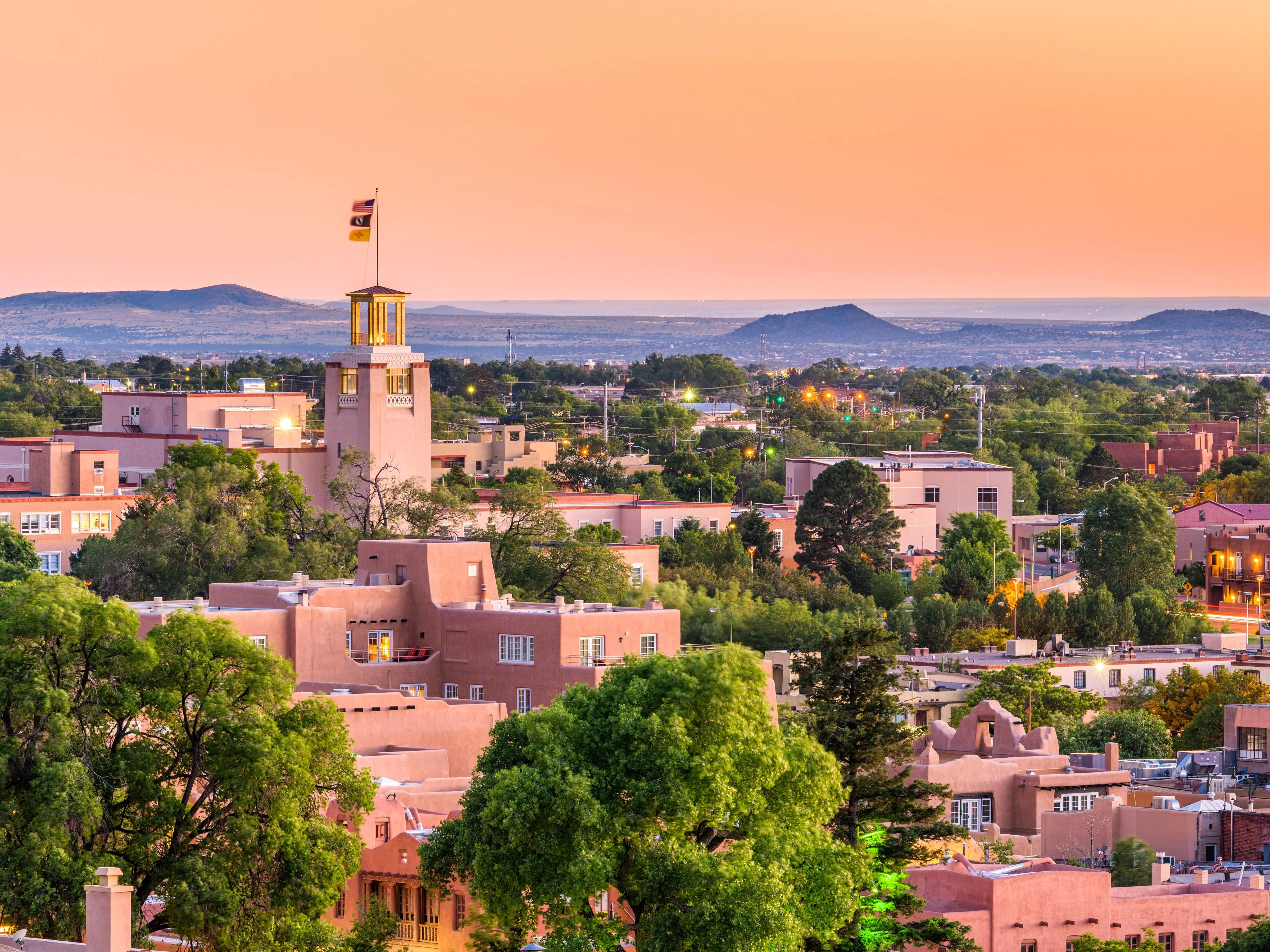 Buildings in Santa Fe, New Mexico.