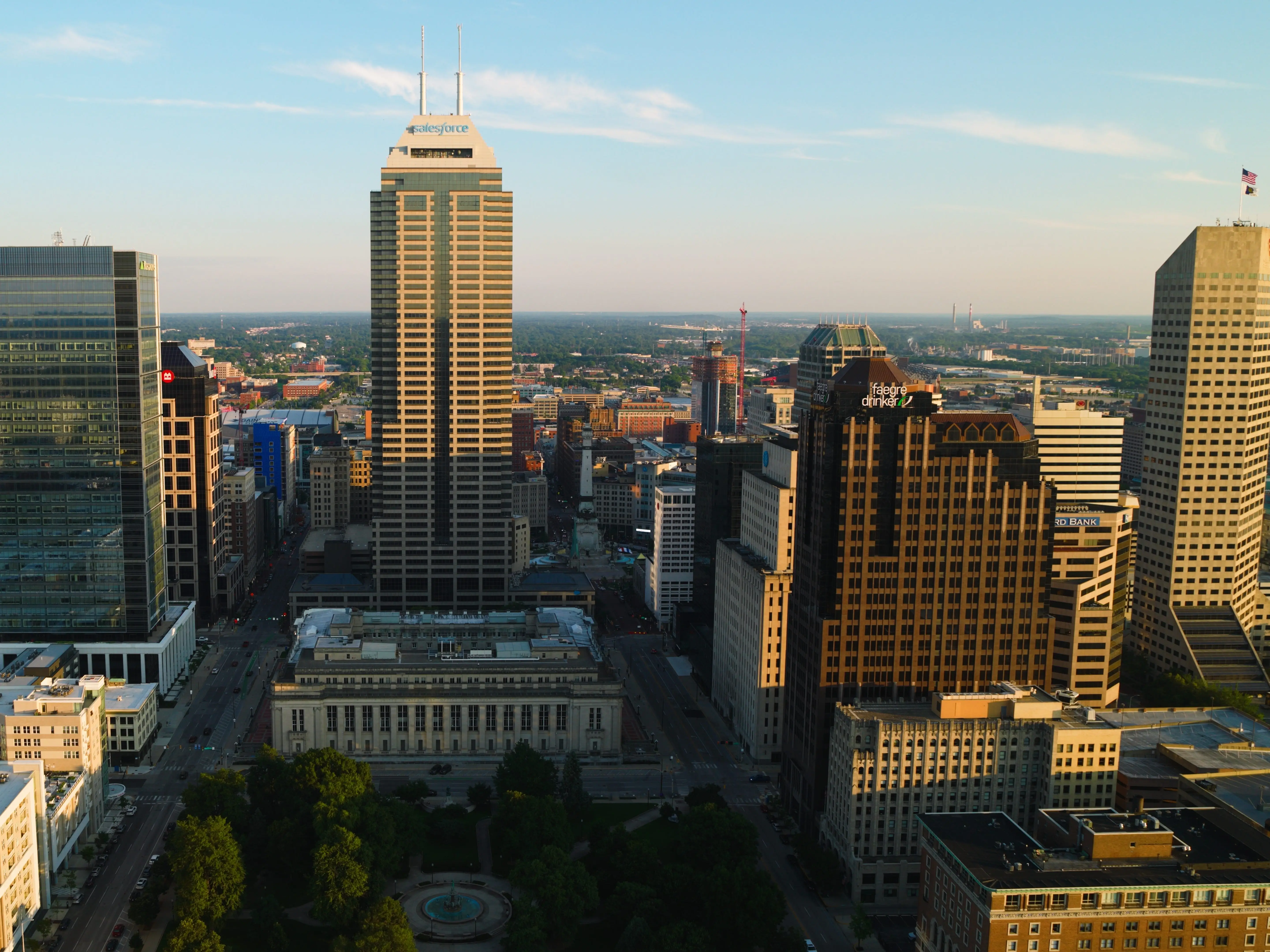 Buildings in Indianapolis, Indiana.