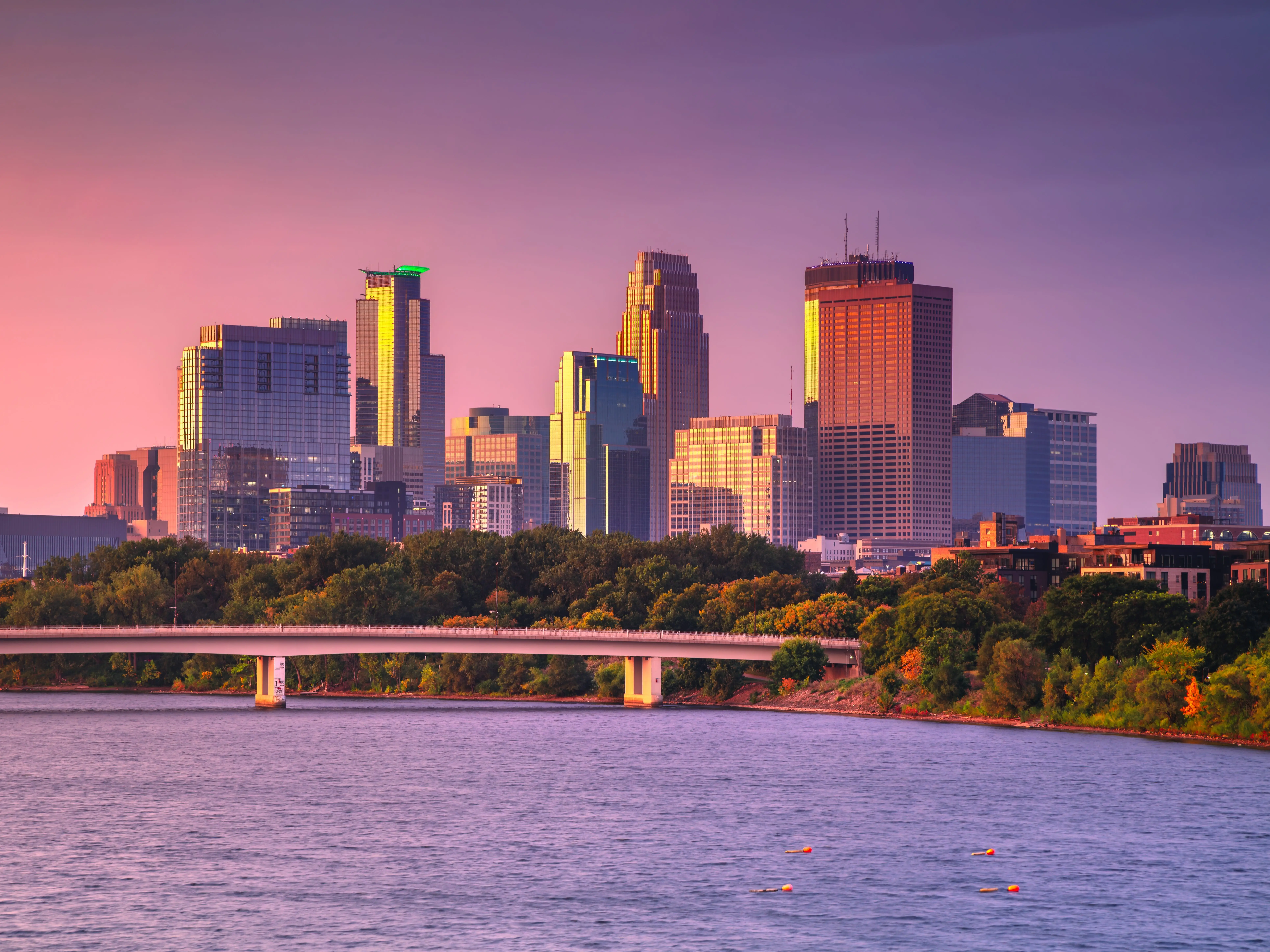 Buildings in Minneapolis, Minnesota.