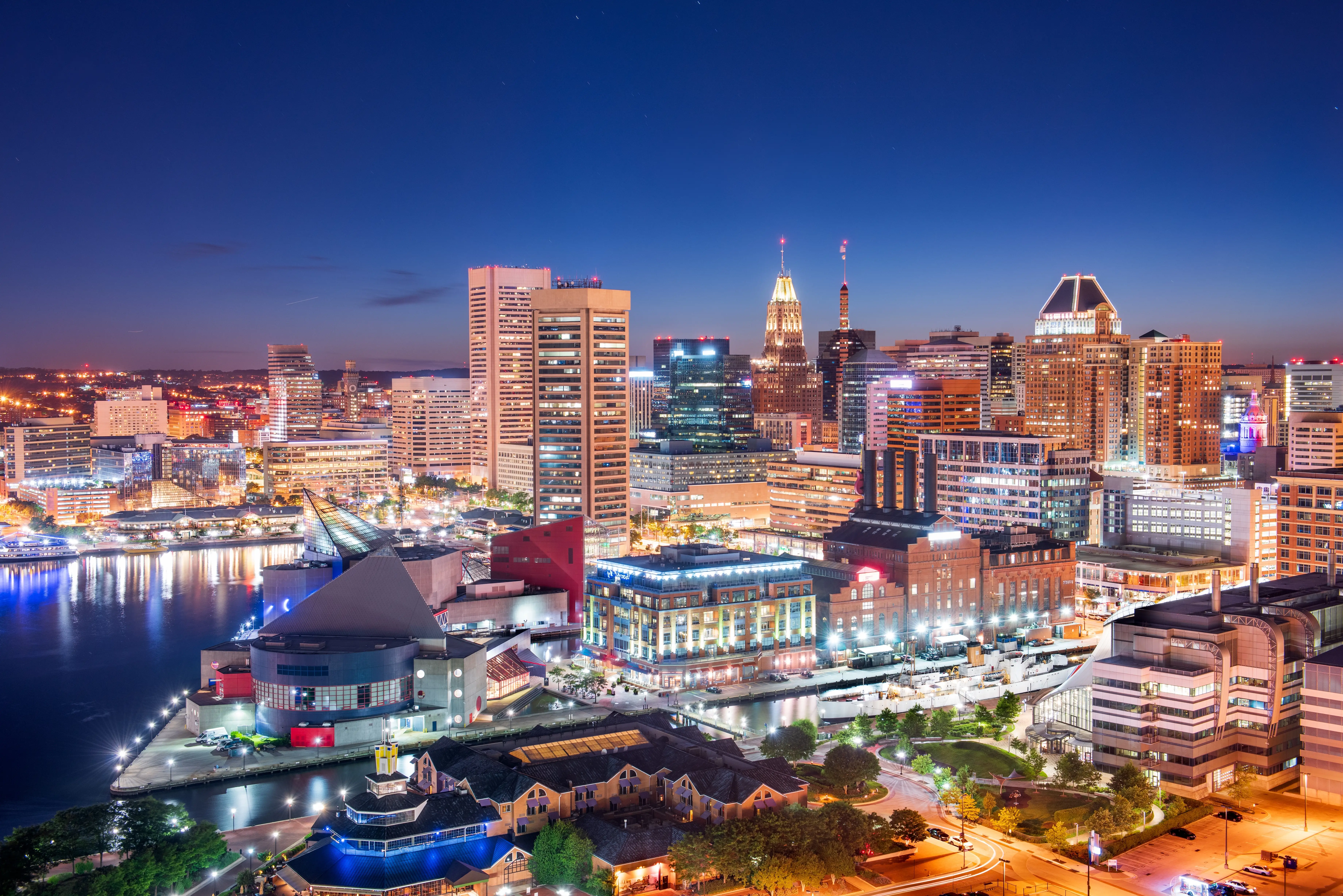 Buildings in Baltimore, Maryland.