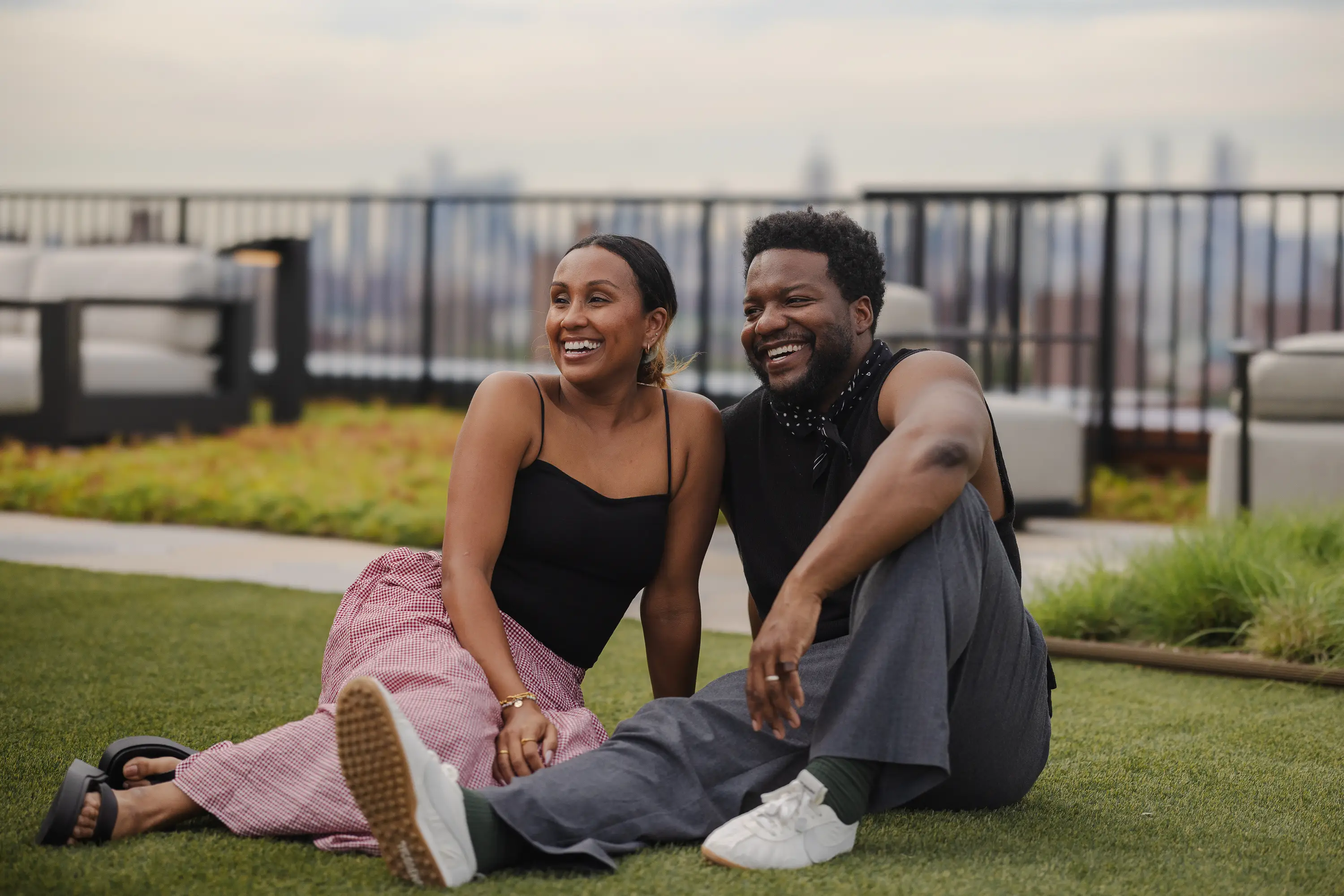 Alexis Adegoke and her husband in NYC.