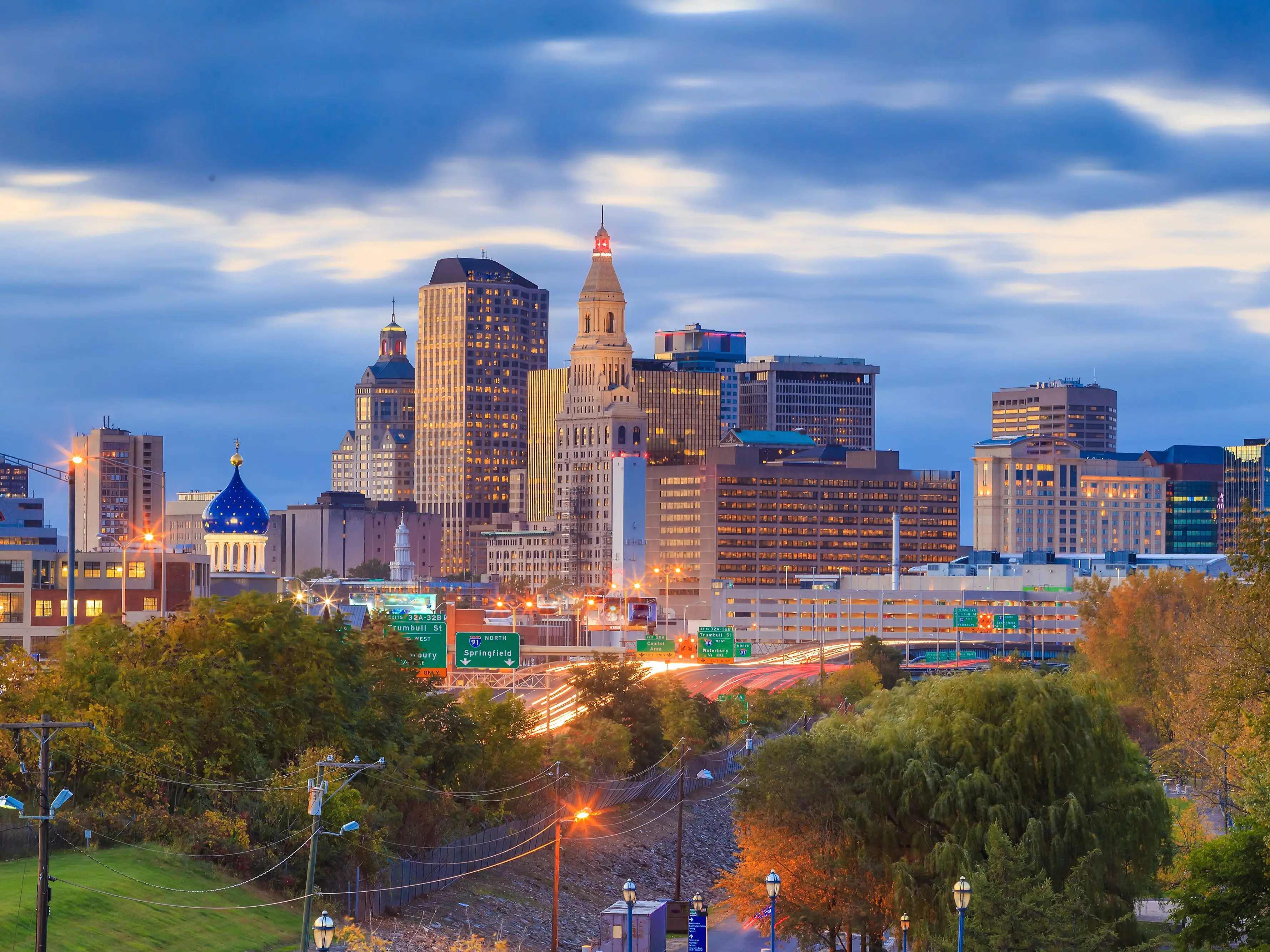 Buildings in Hartford, Connecticut.