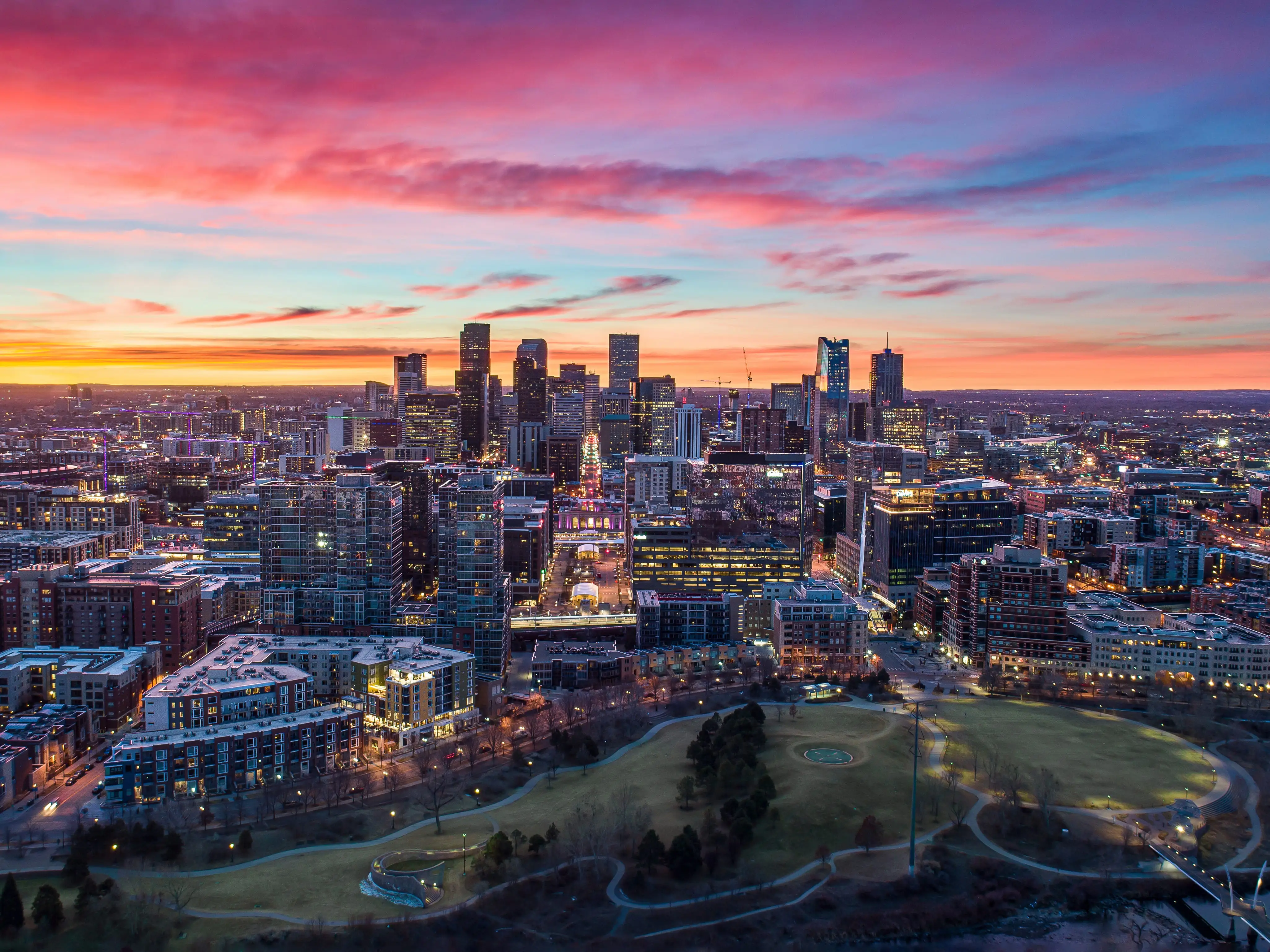 Buildings in Denver, Colorado.