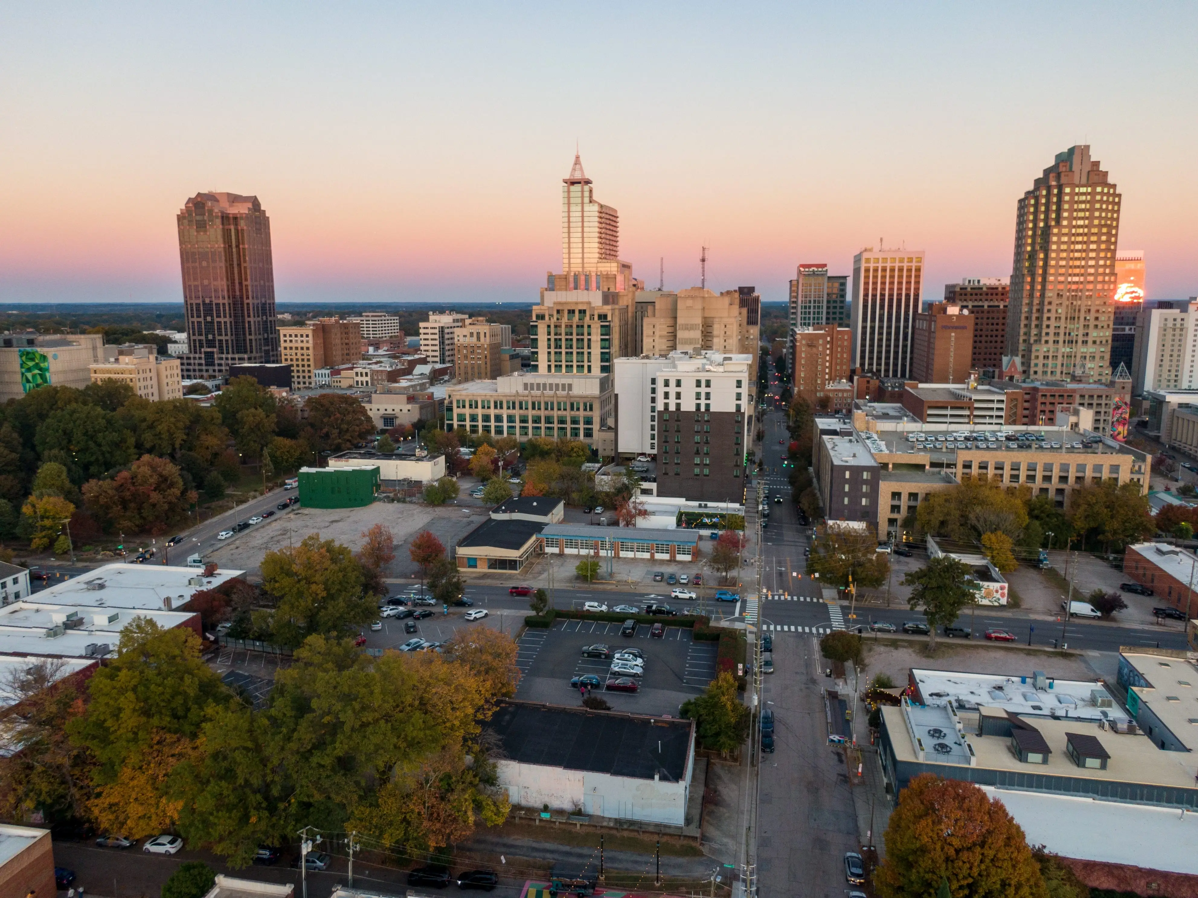 Buildings in Raleigh, North Carolina.