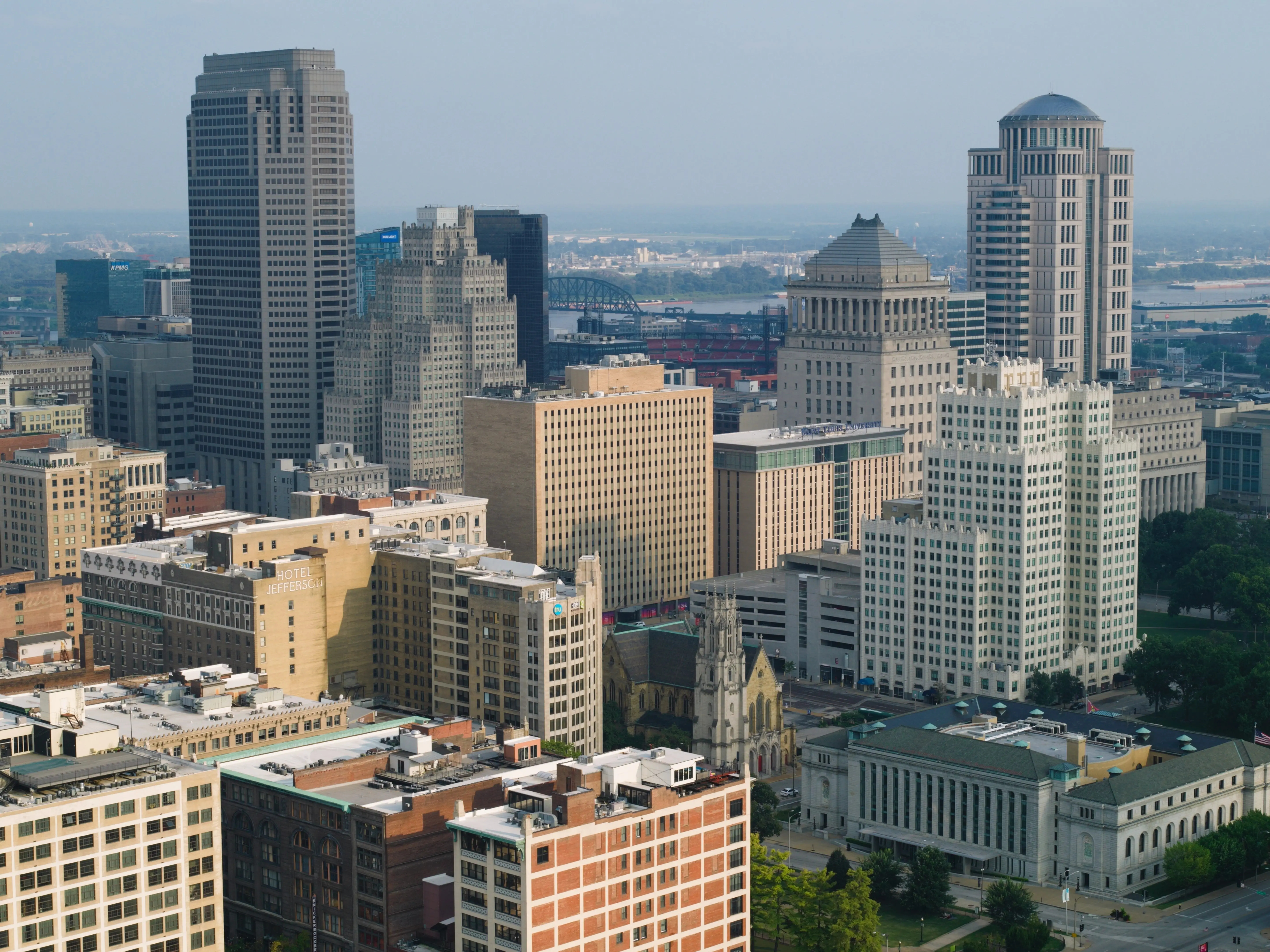 Buildings in St. Louis, Missouri.