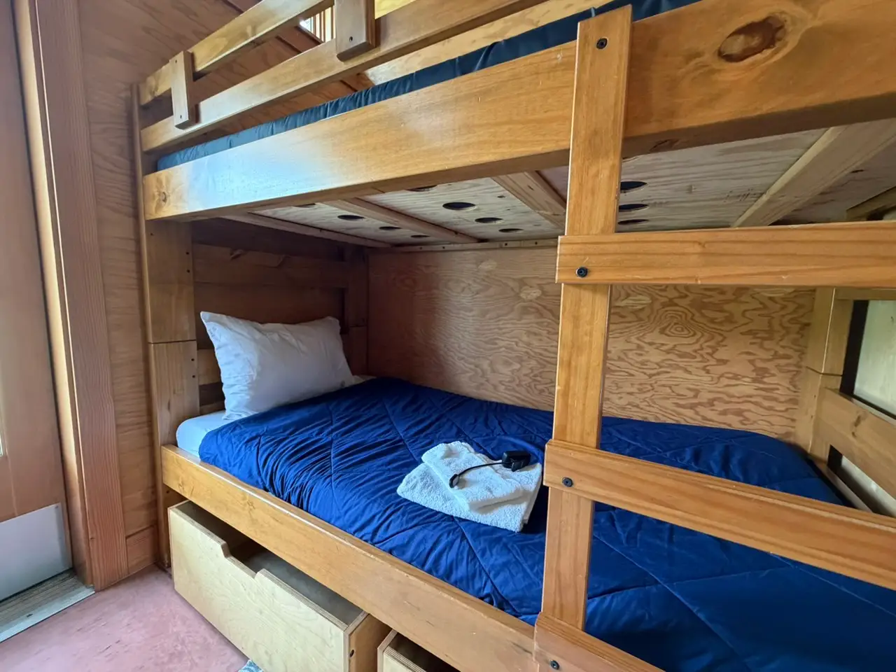 Bunk beds at adult summer camp