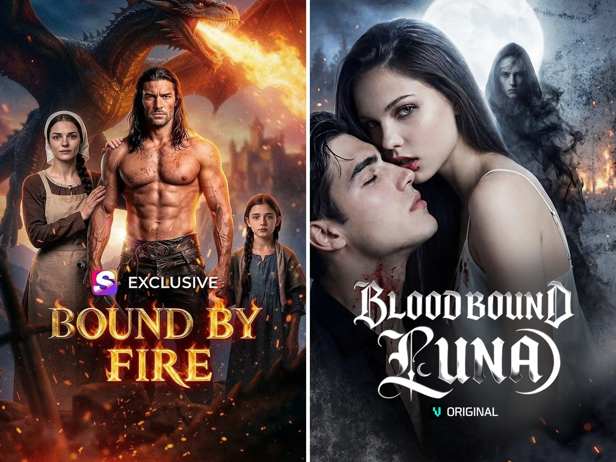 Teaser posters for the AI-generated micro dramas 