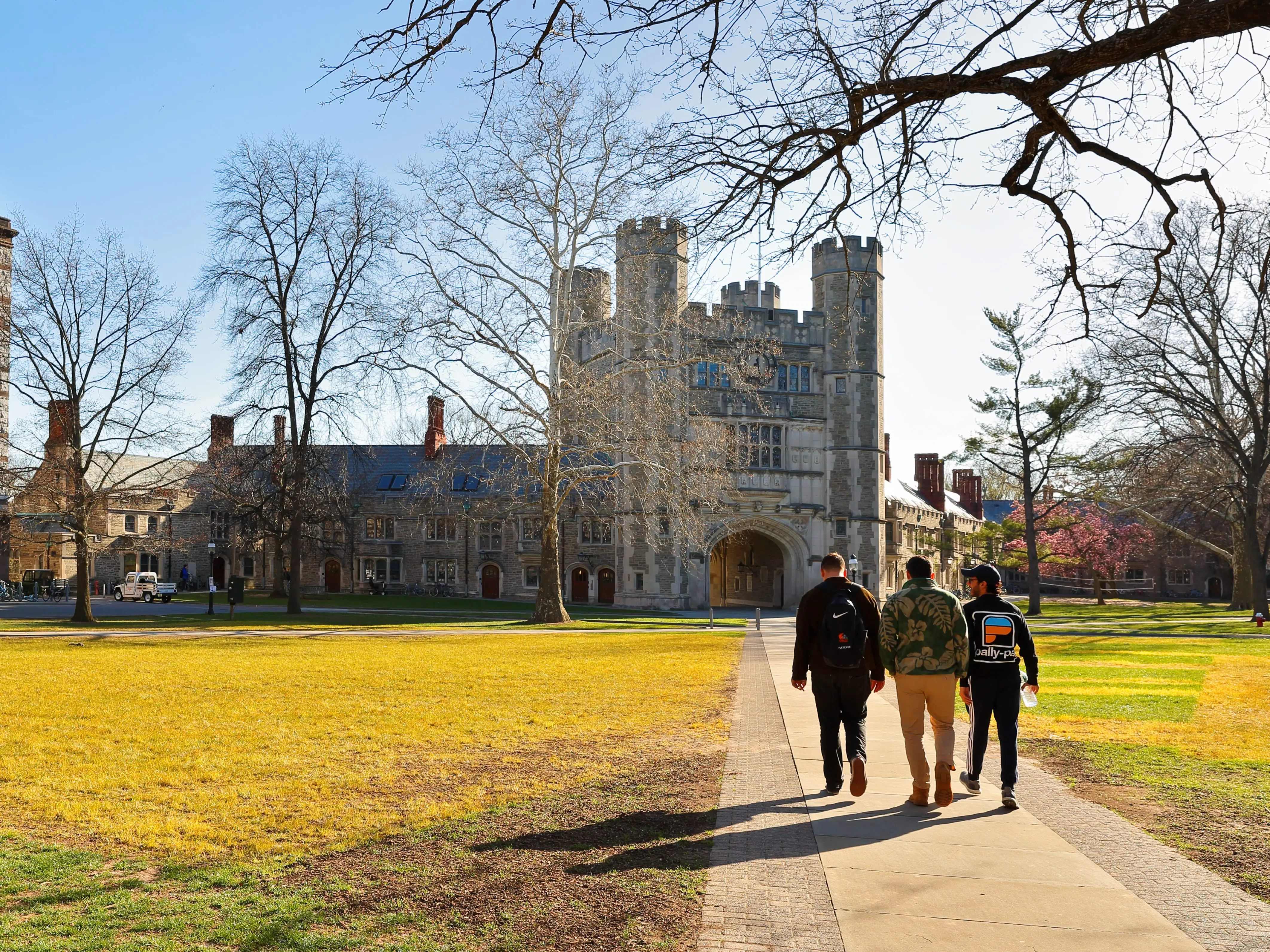 Princeton, New Jersey - April 19, 2018: Blair Hall on campus of Princeton University at sunset.  Princeton University is a Private Ivy League University in New Jersey, USA