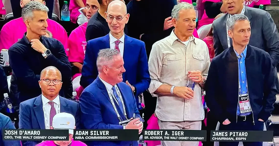 A ‘murderers’ row’ of media executives showed up at the Knicks-Spurs NBA Finals opener