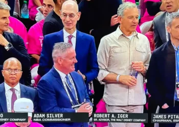A ‘murderers’ row’ of media executives showed up at the Knicks-Spurs NBA Finals opener