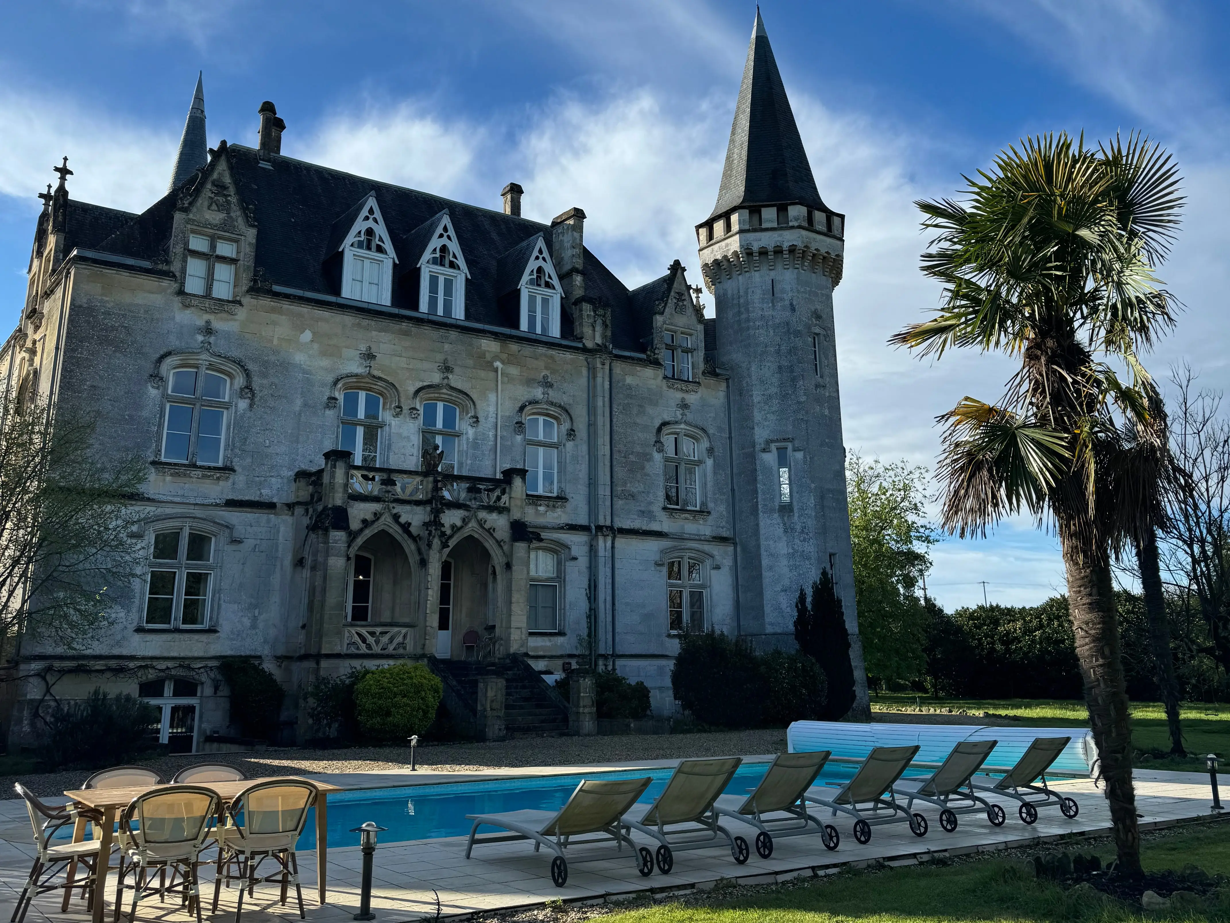The chateau near Bordeaux that Beks Lockie stayed at