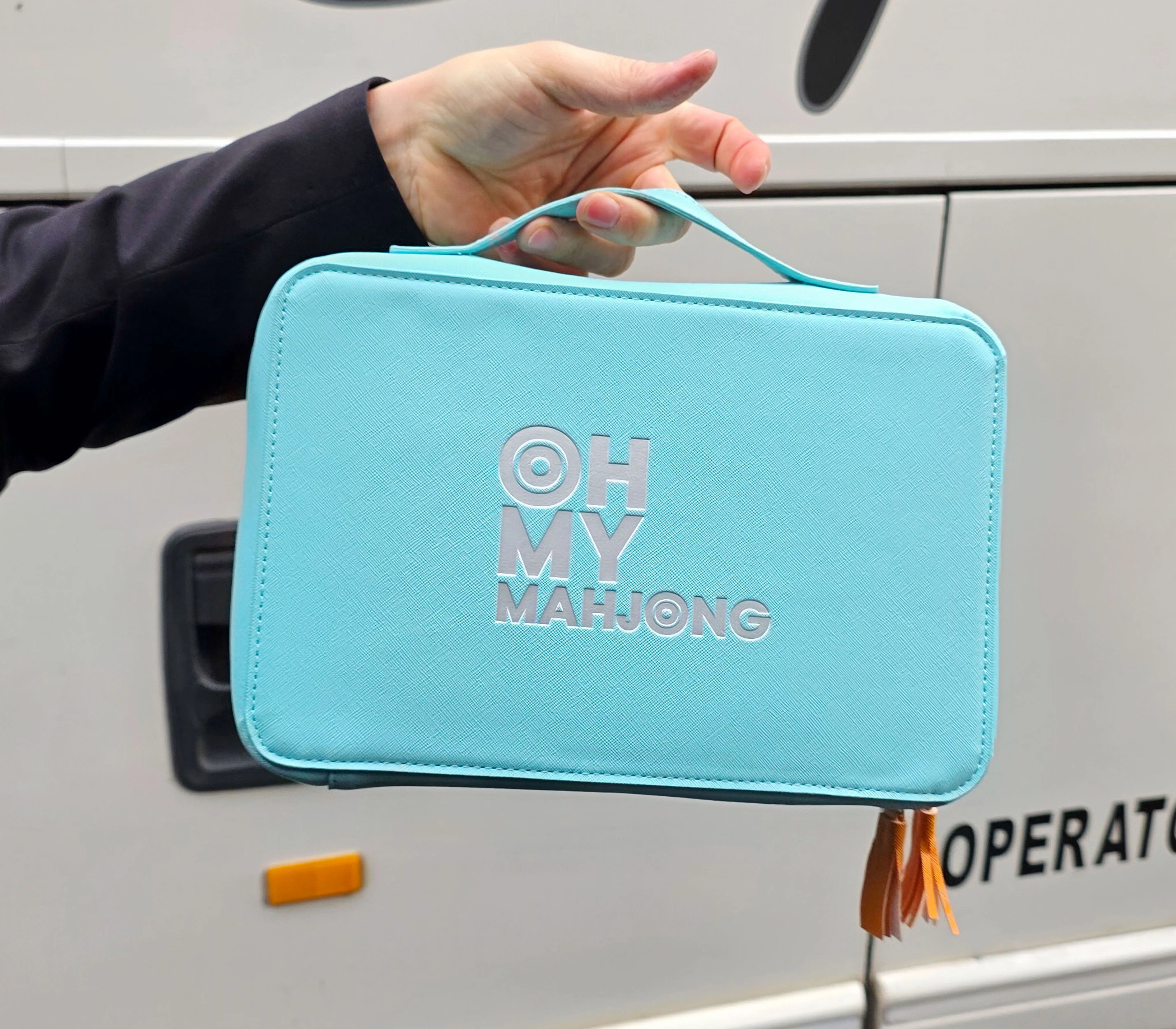 A mahjong tile bag from Oh My Mahjong