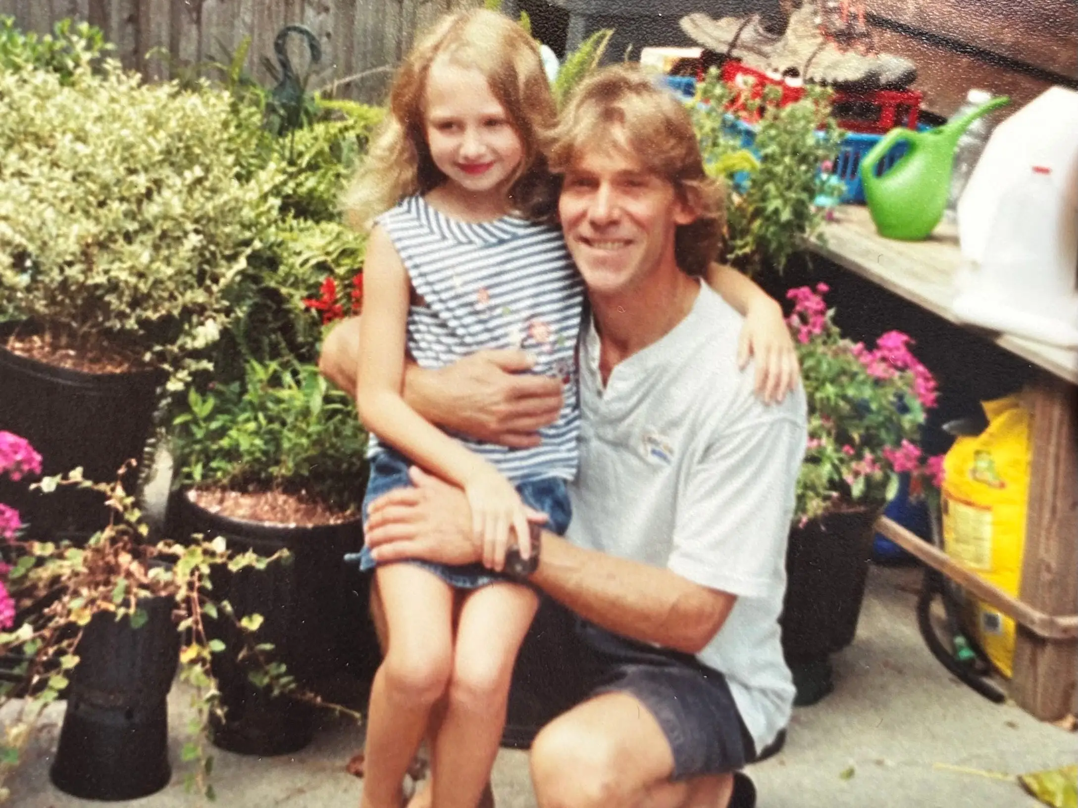 Dad and daughter old photo