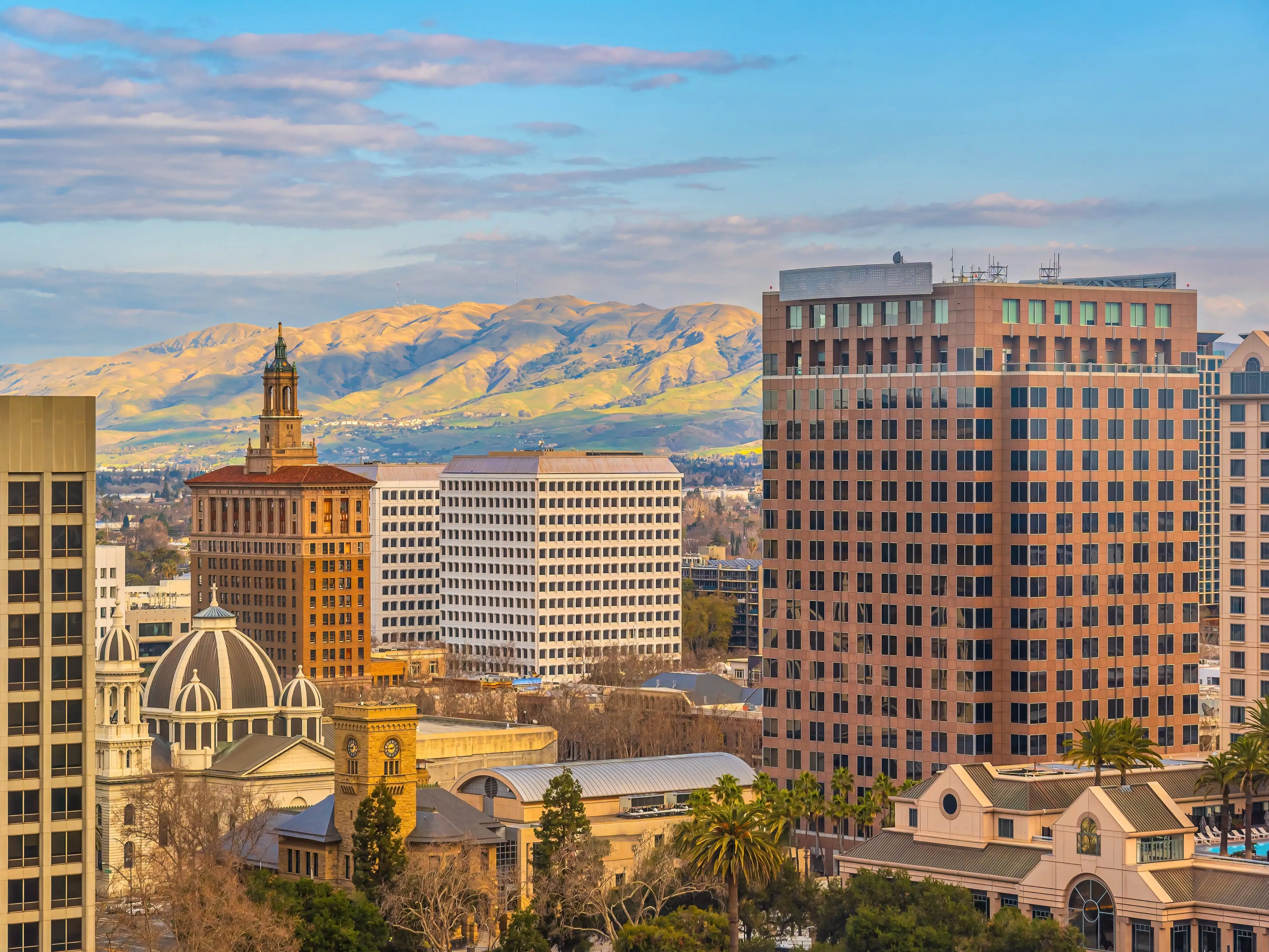 Downtown San Jose city skyline, cityscape of Silicon Valley in California, USA