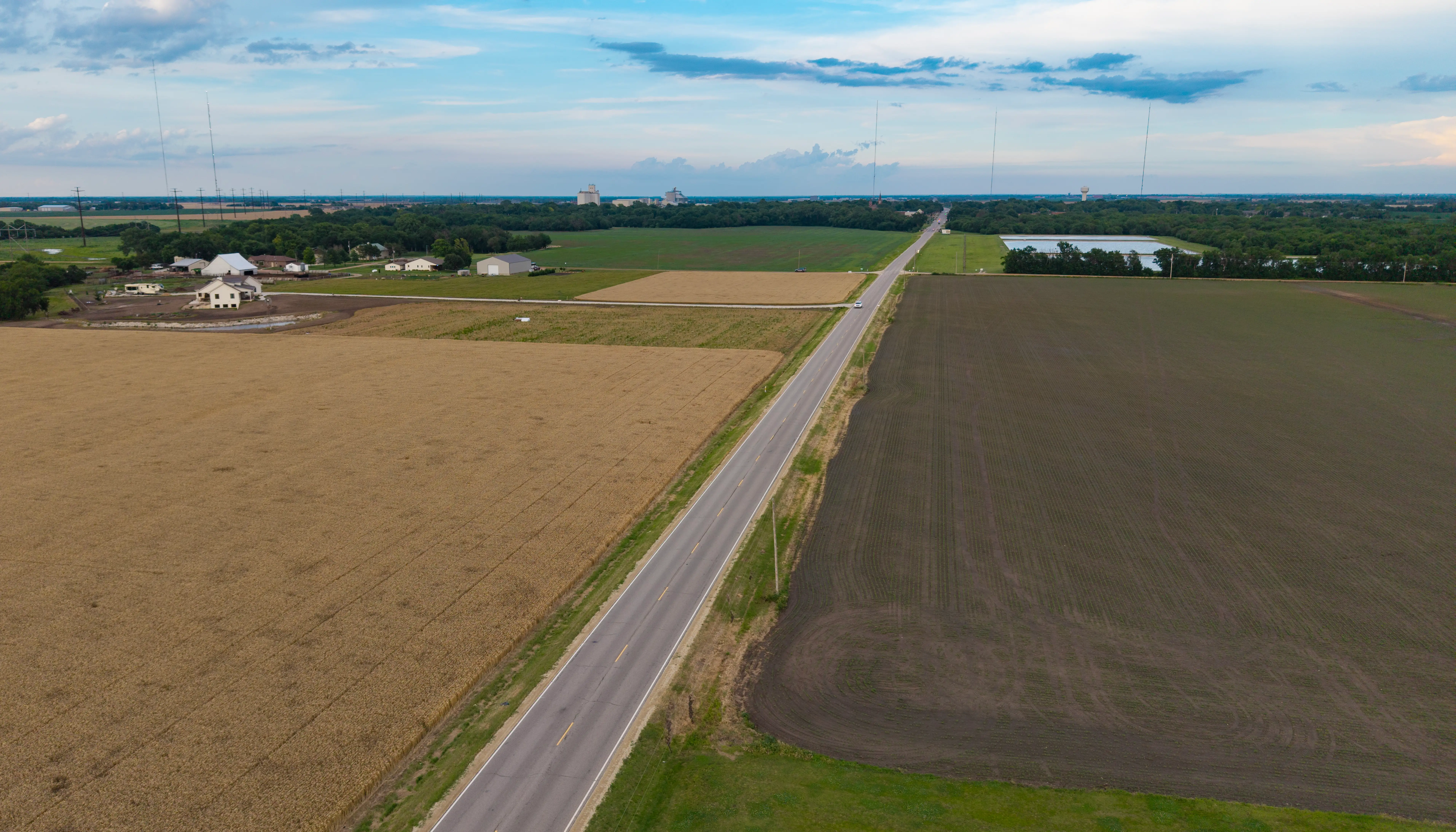 This area of farmland near Colwich and Andale, Kansas is the proposed site of a large data center.