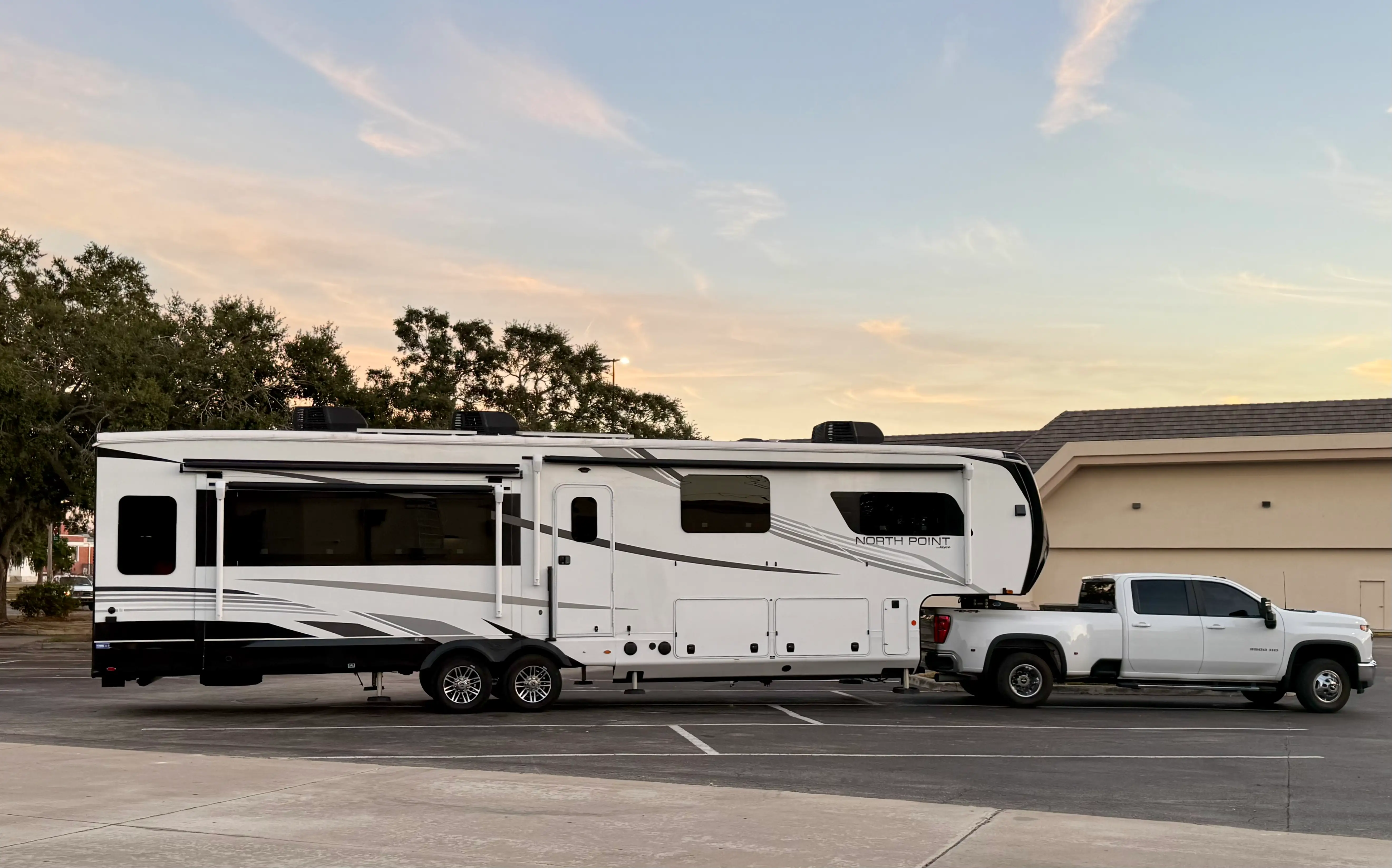 Jill and Derek Dooley's RV and truck