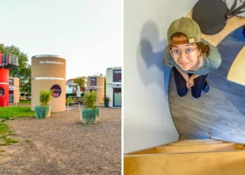 I spent 2 nights in a 2-story, 100-square-foot tiny home in Germany. It was much smaller than any I’ve seen in the US.