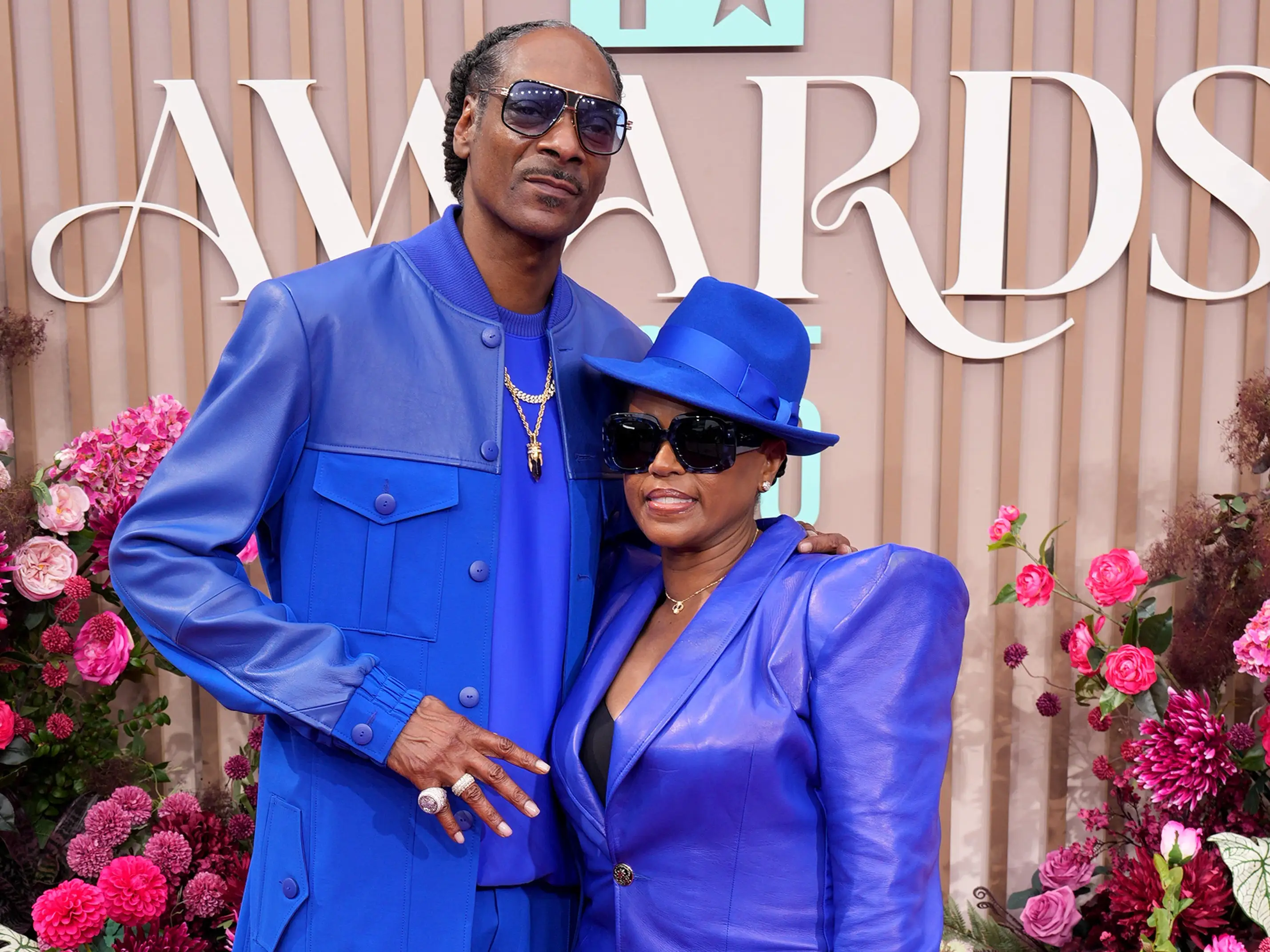 Snoop Dogg and Shante Broadus attend the 2025 BET Awards at Peacock Theater on June 09, 2025 in Los Angeles, California.