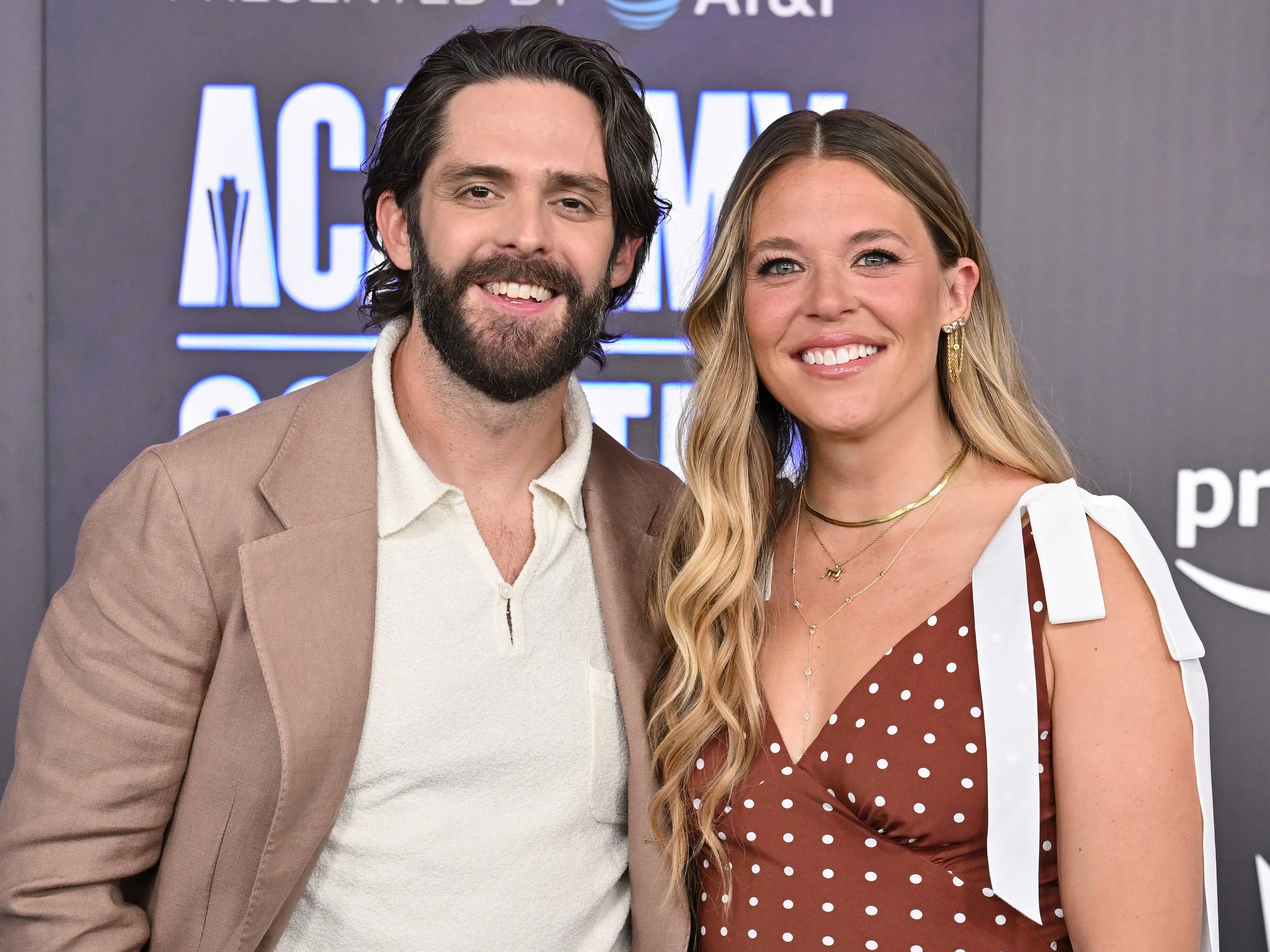 Thomas Rhett and Lauren Akins attend the 61st Academy of Country Music Awards at MGM Grand Garden Arena on May 17, 2026