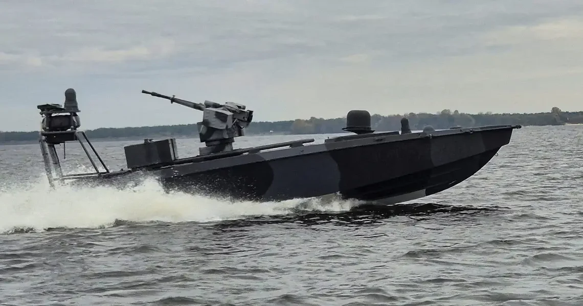 A Ukrainian naval drone blew up in a NATO port after Russian electronic warfare pushed it off course