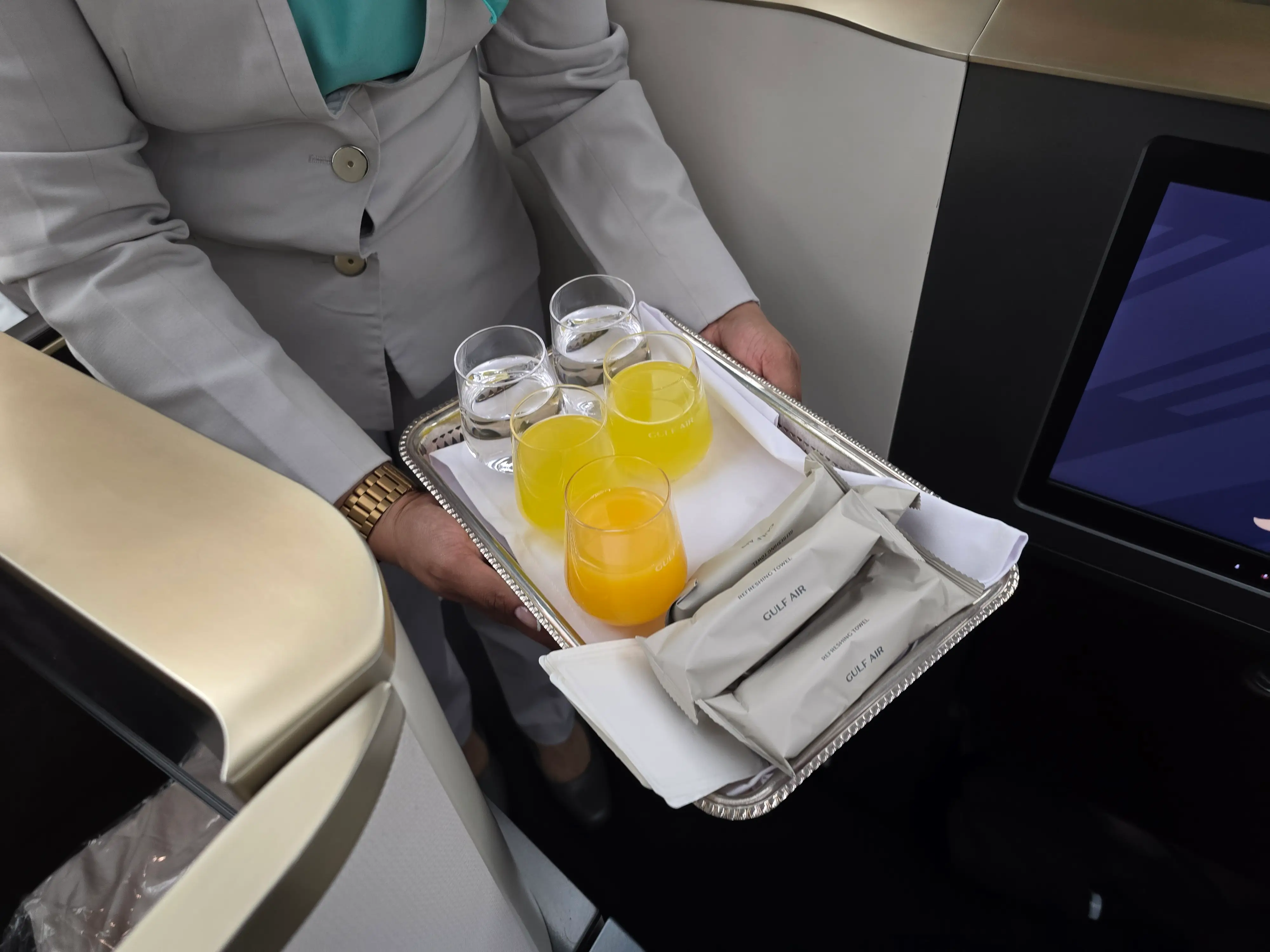 The pre-boarding service included drinks.