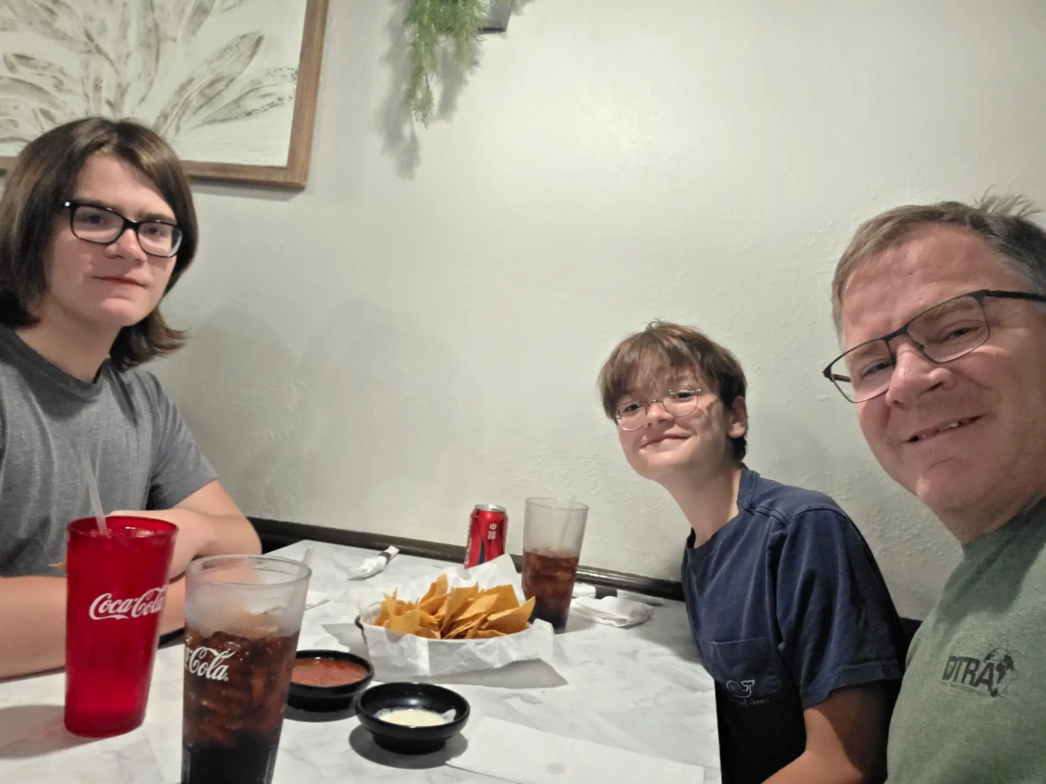 The author's husband and two kids