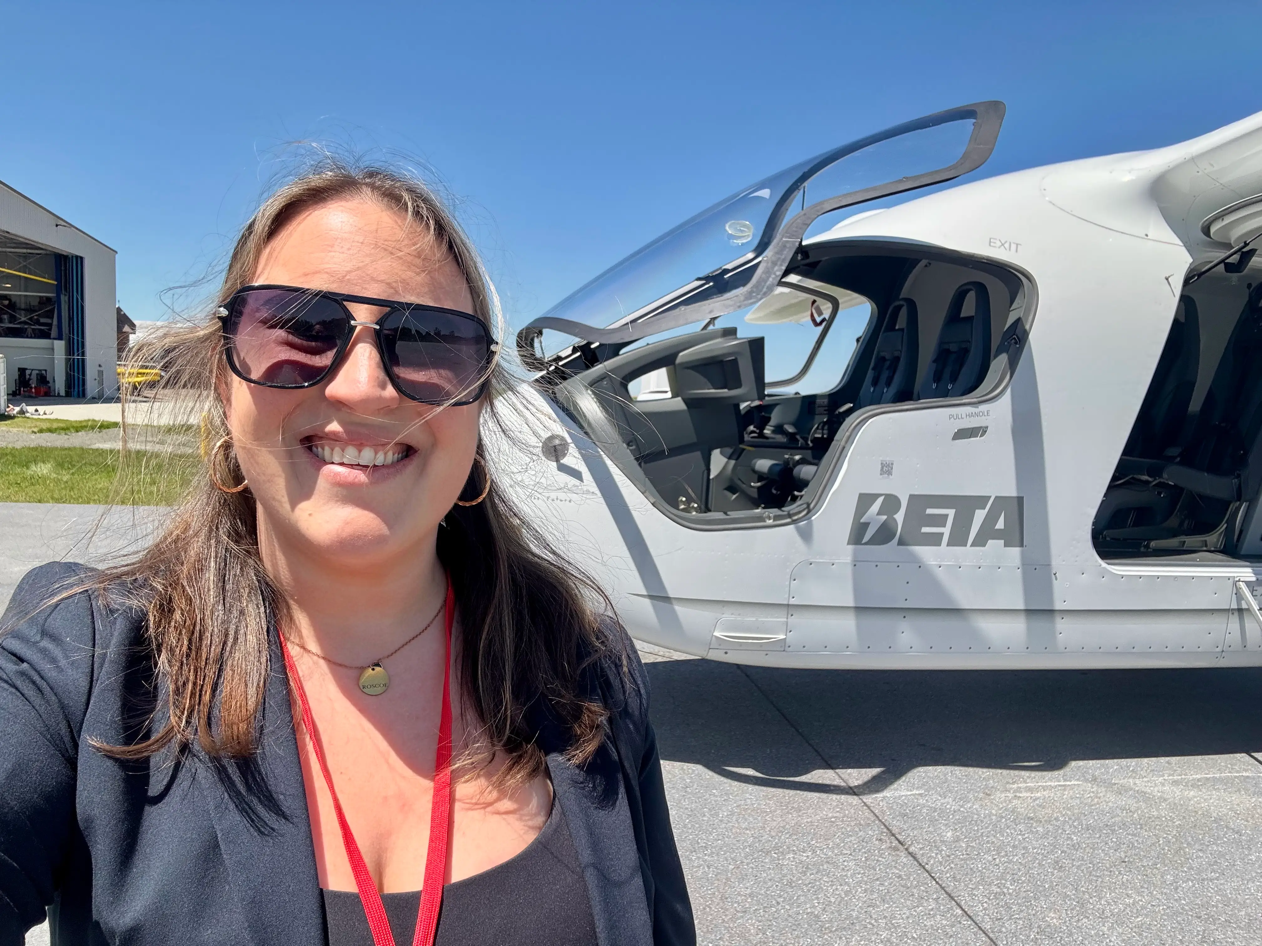The author with Beta's CX300 cTOL.
