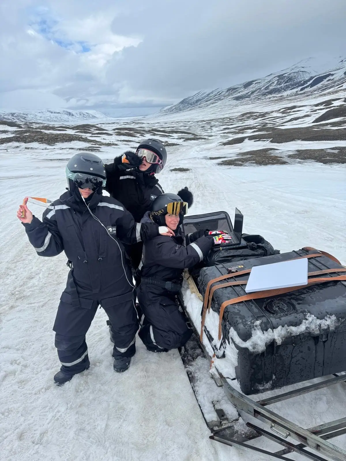 Erica on a trip with her clients in the Arctic