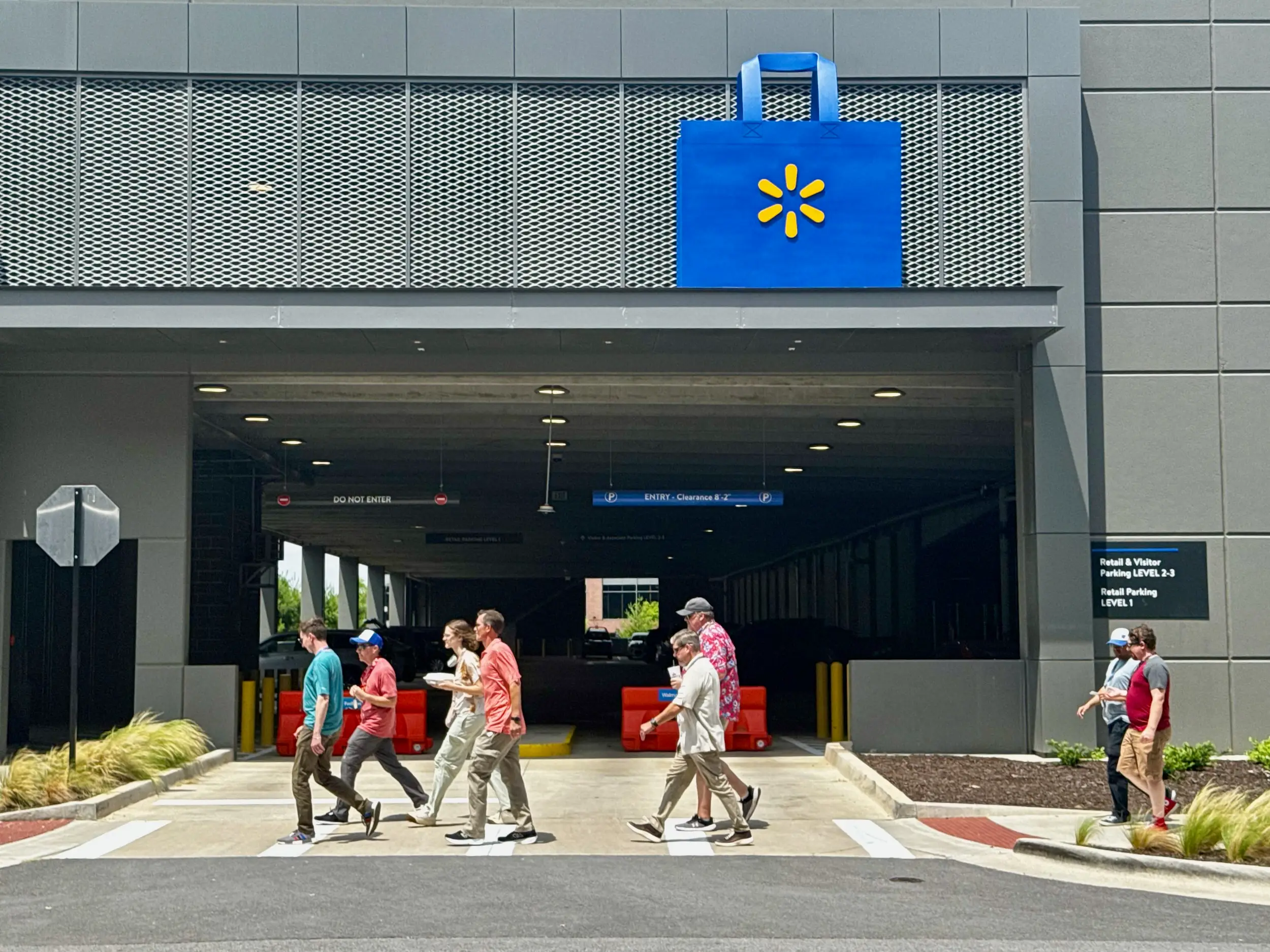 Walmart workers on the headquarters campus