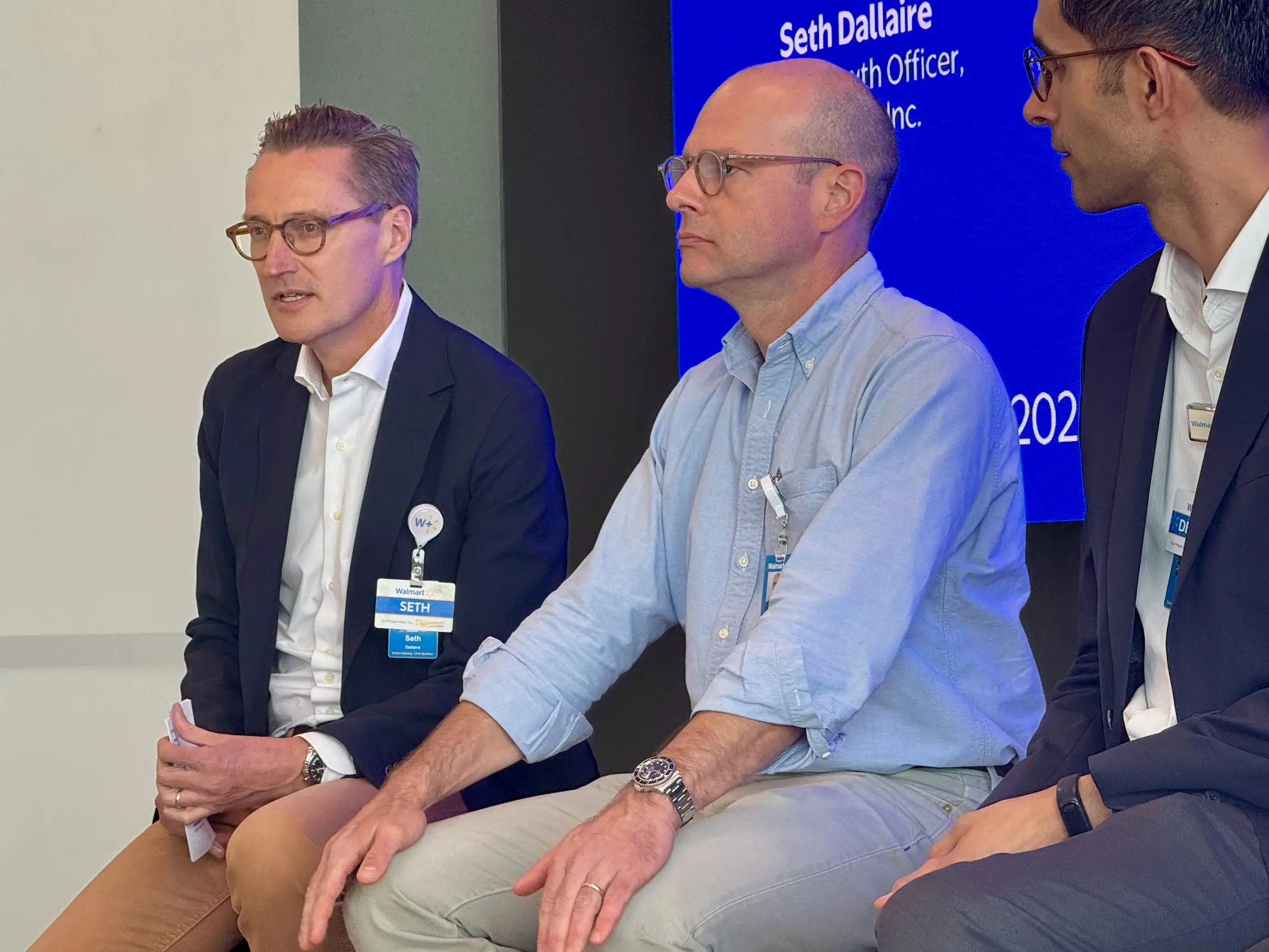 Seth Dallaire leads a panel at Walmart