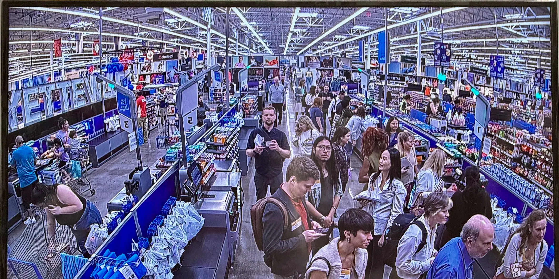 Dominick Reuter in the security footage at a Walmart supercenter.