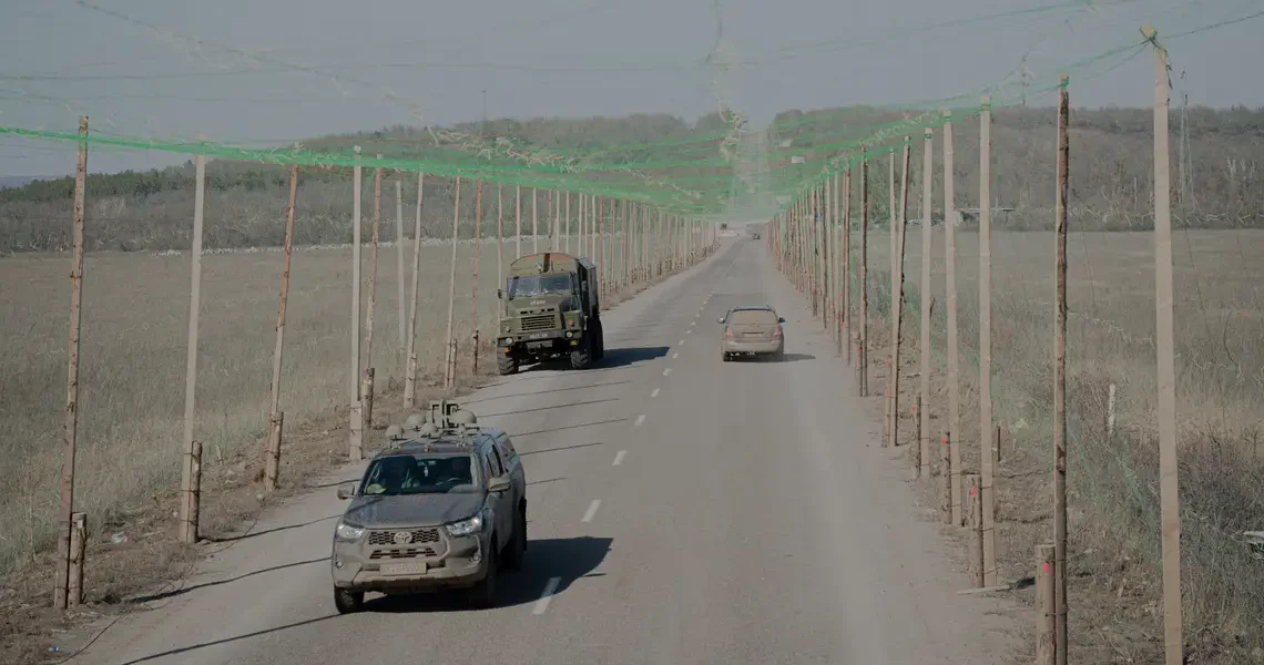 Ukraine lined its roads with enough anti-drone netting this year to cover the length of Florida