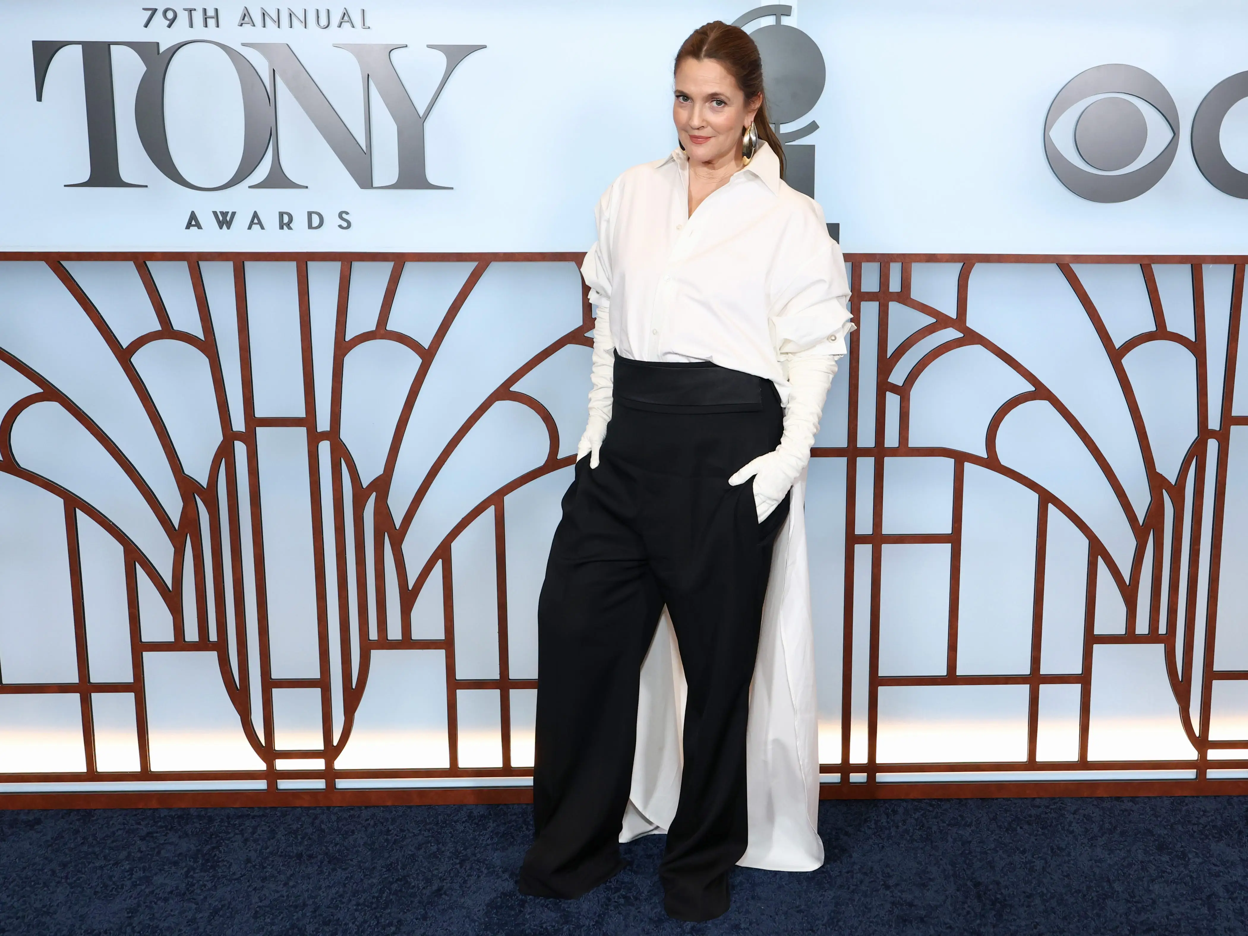 Drew Barrymore at the 2026 Tony Awards.