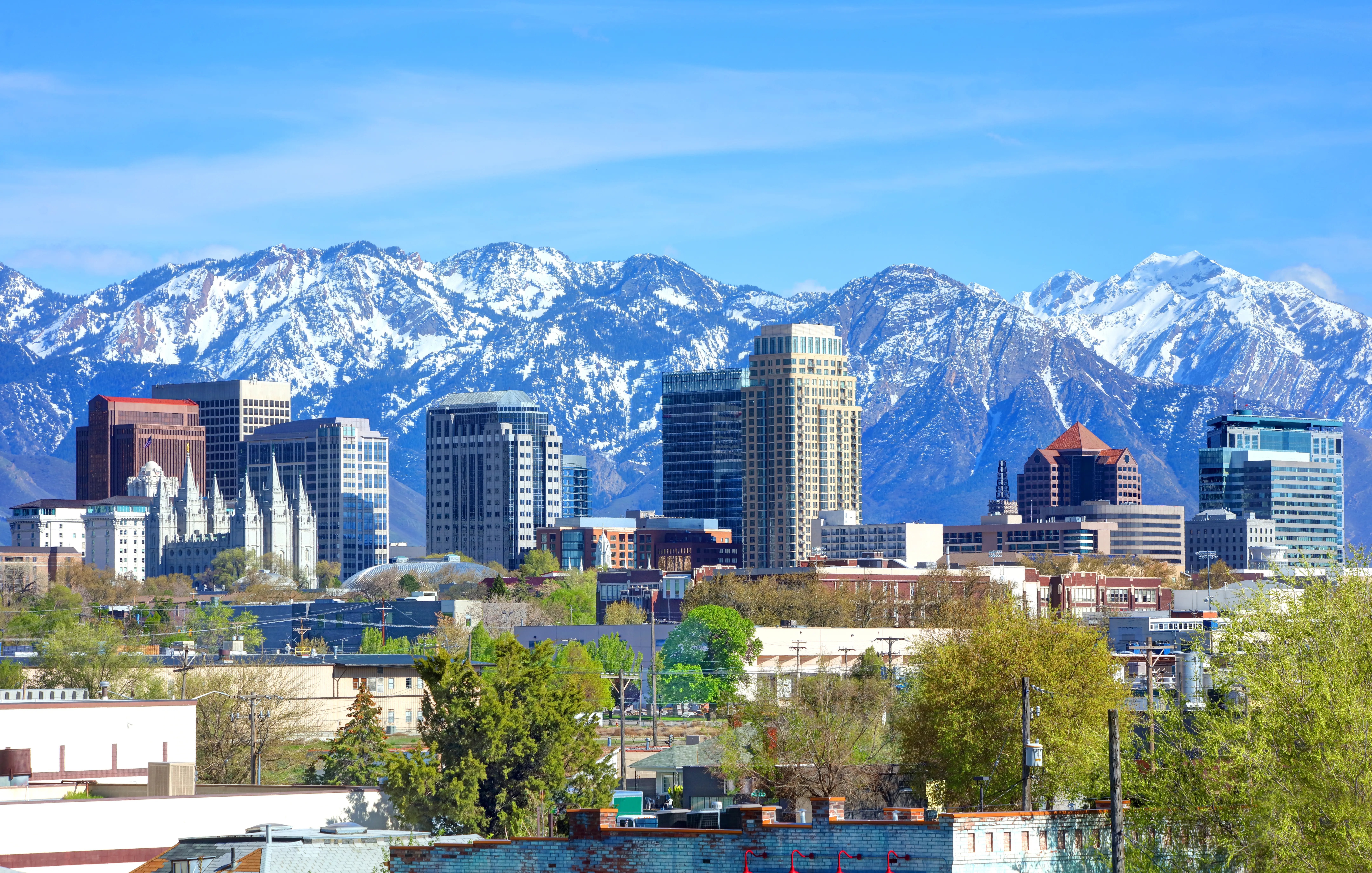 Salt Lake City skyline.