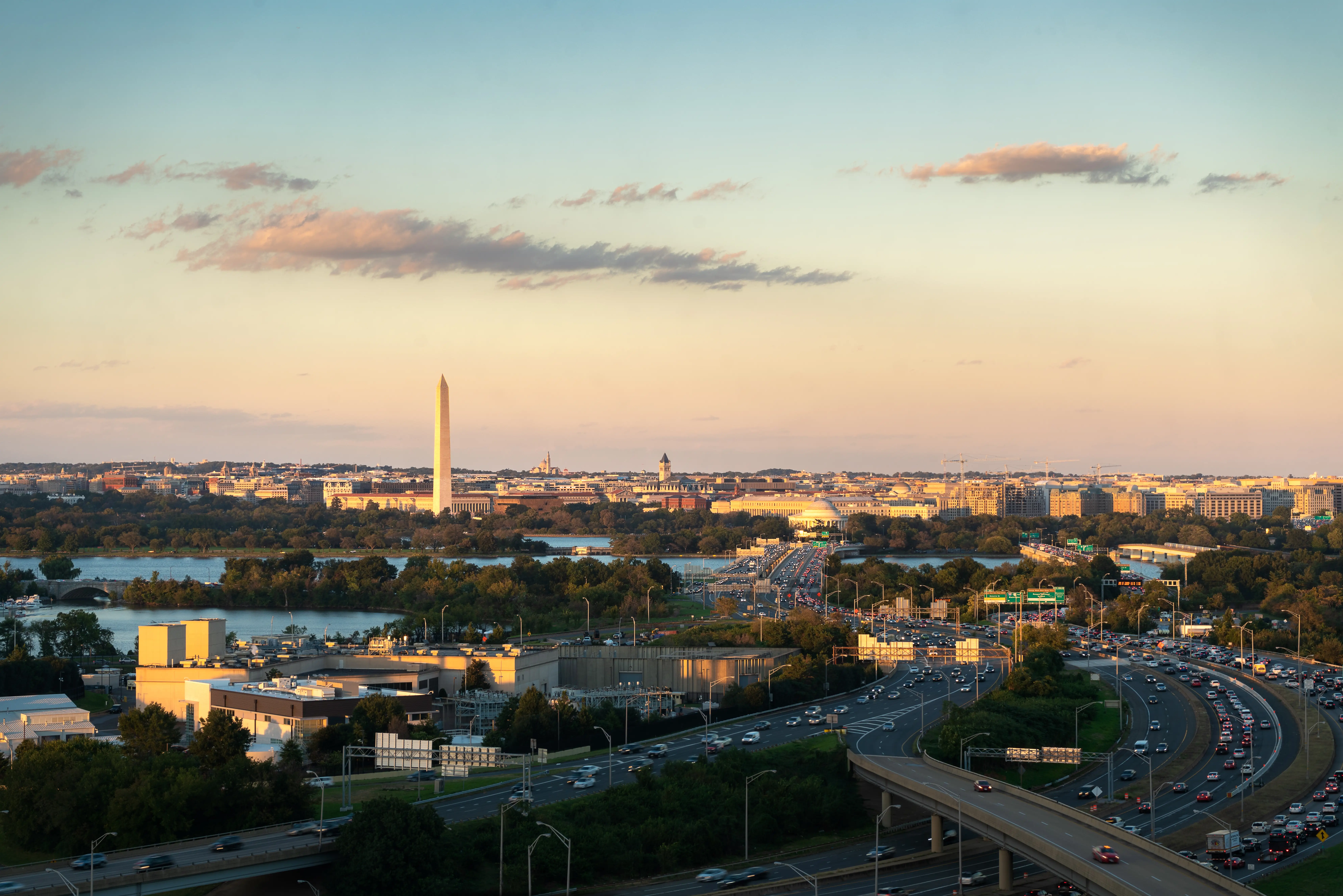 Washington, DC skyline.