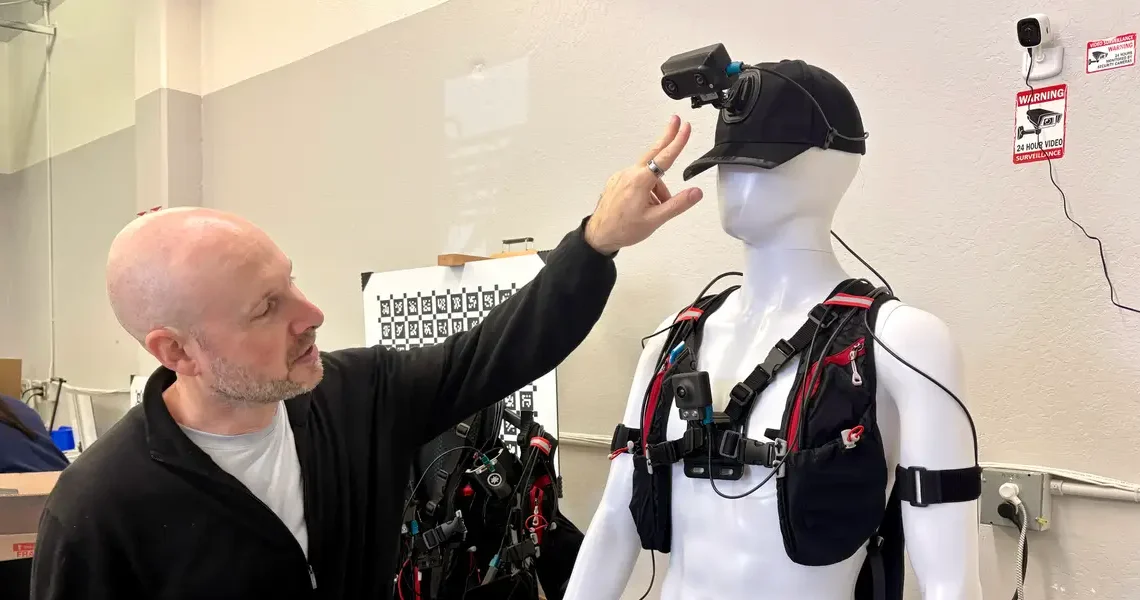 First look: This weird wearable device turns human workers into robot data collectors