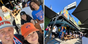 My husband has waited his whole life for a Knicks run like this. No matter where we go, the fans seem to find each other.