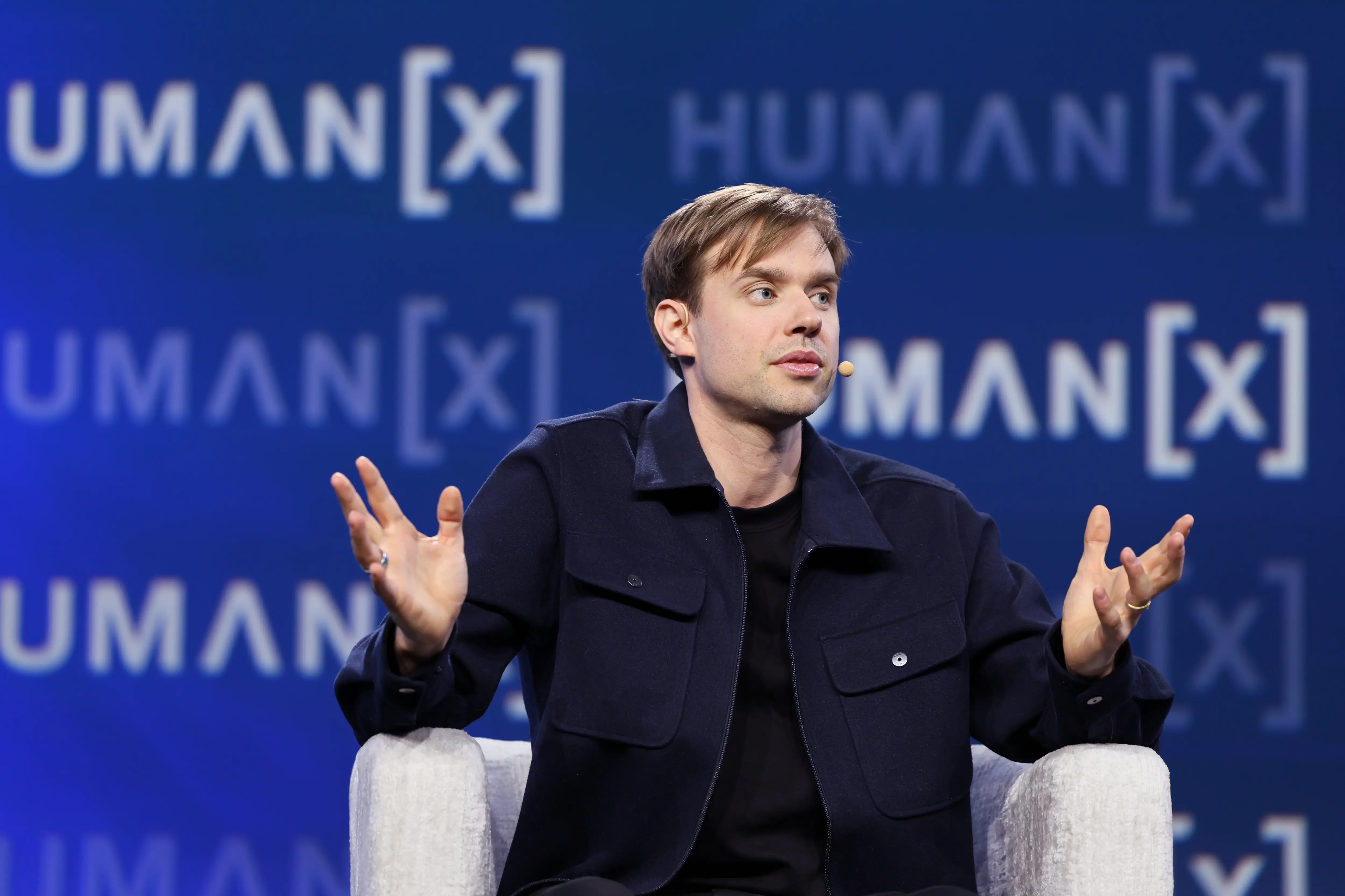 Lovable CEO Anton Osika at the HumanX Conference, San Francisco, 2026, Moscone Center South, in April 2026 in San Francisco.