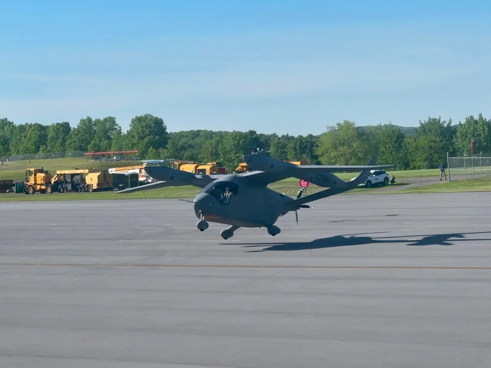 The Alia 250 landing in Burlington.