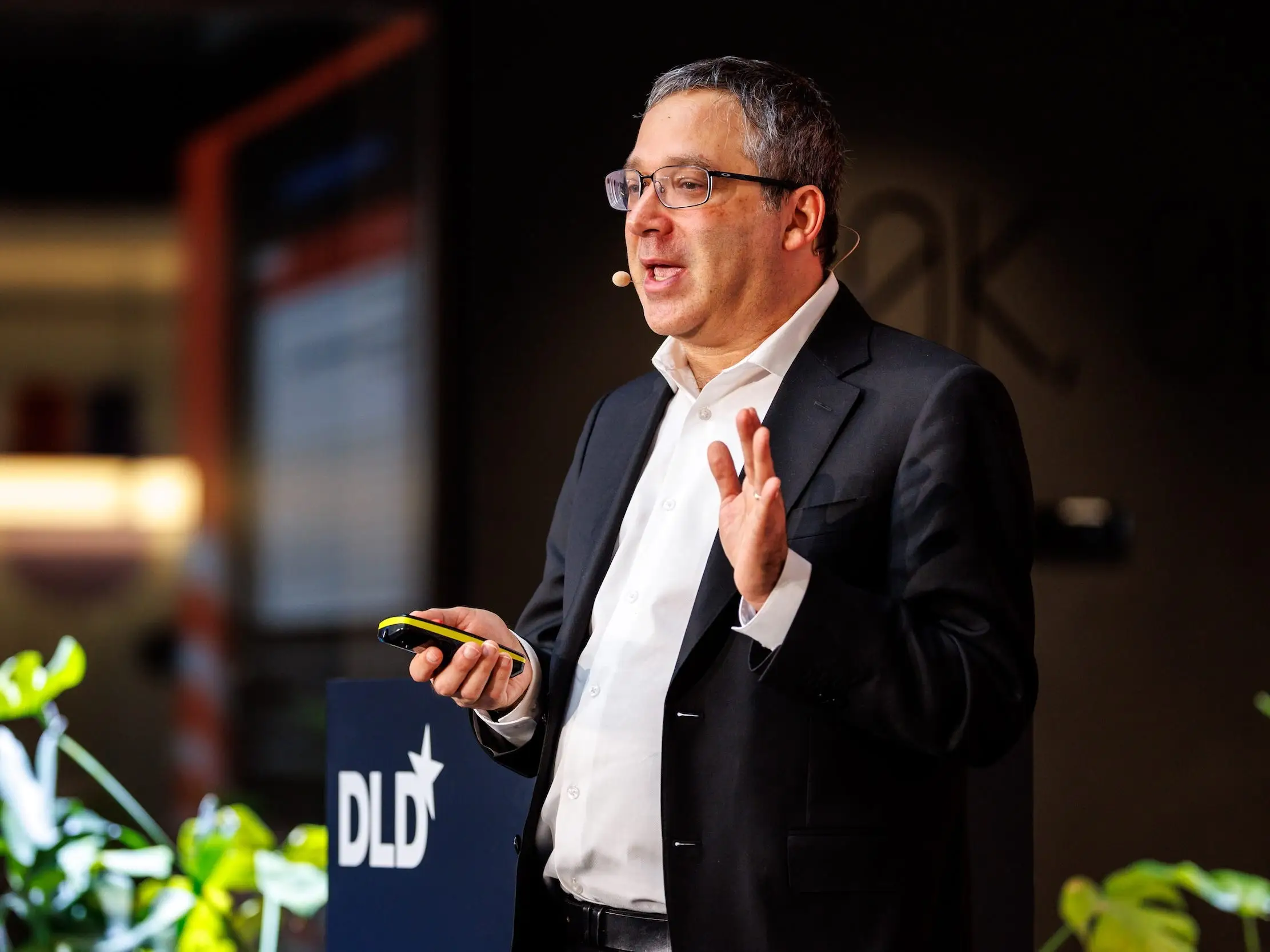 Gary Marcus speaks during the Digital Life Design innovation conference