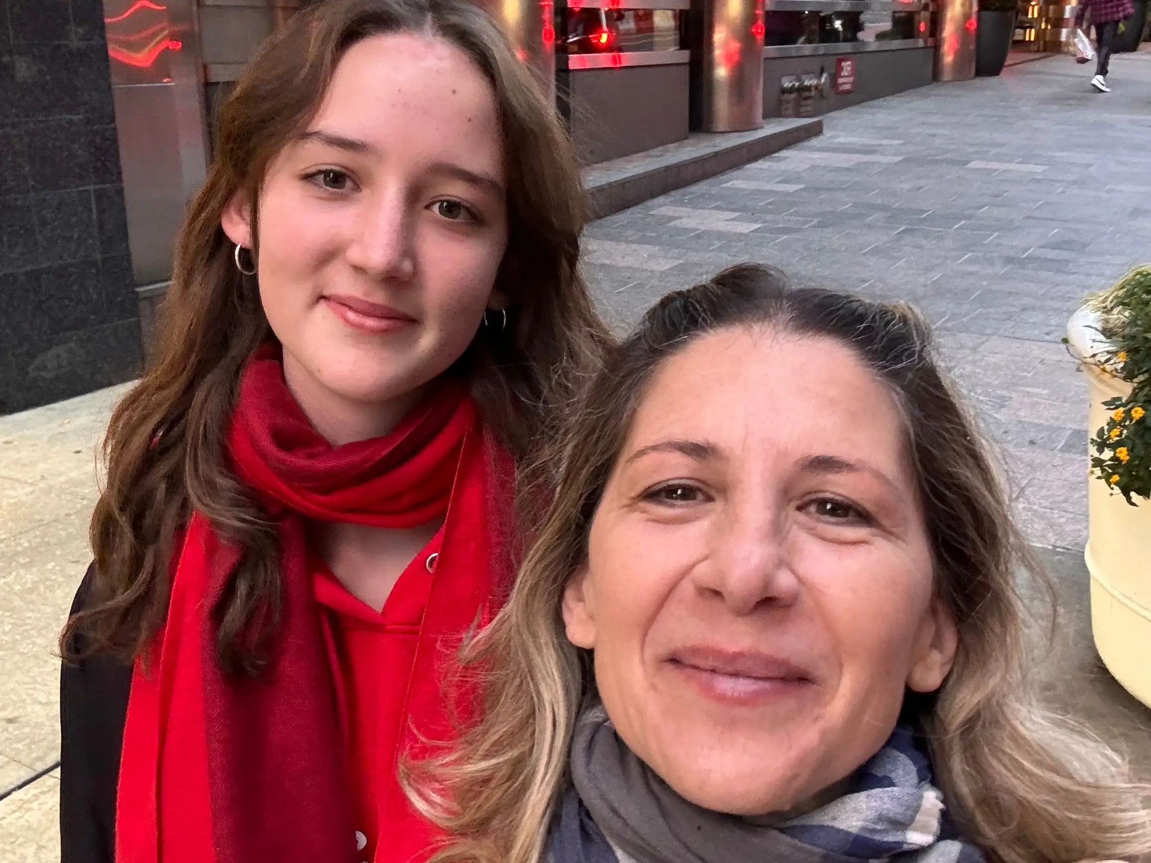 Oskar Saville and her daughter on the streets of NYC