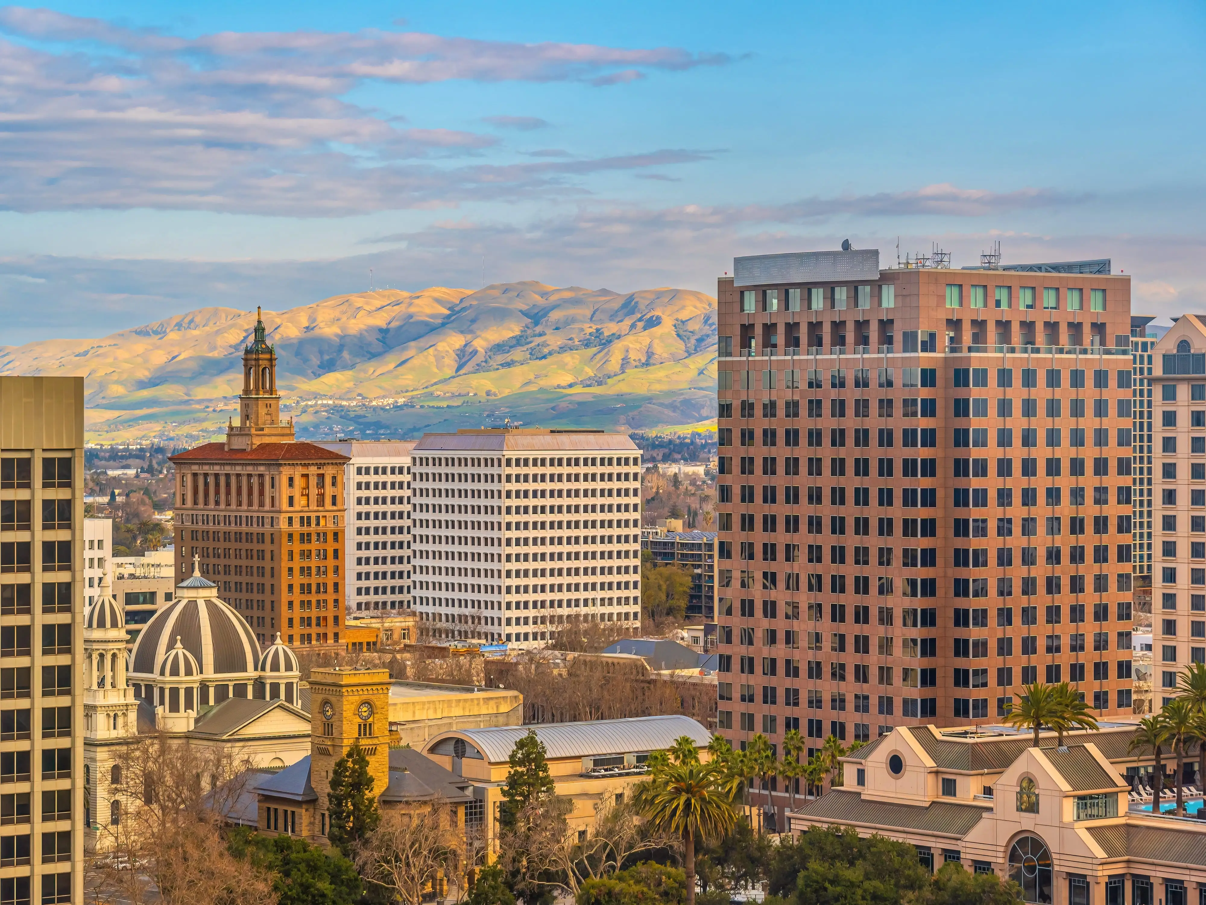 Downtown San Jose city skyline, cityscape of Silicon Valley in California, USA