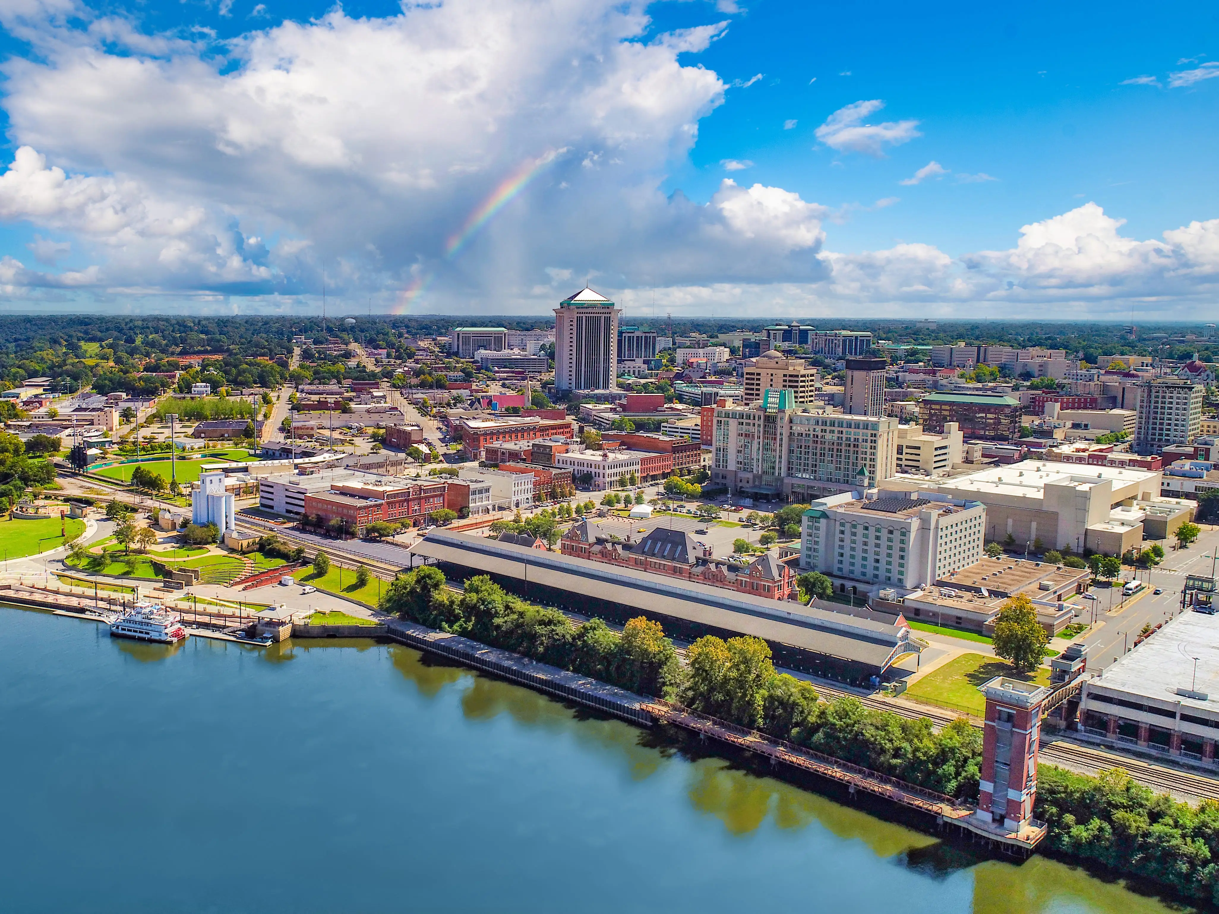 Montgomery Alabama Downtown Drone Skyline Aerial