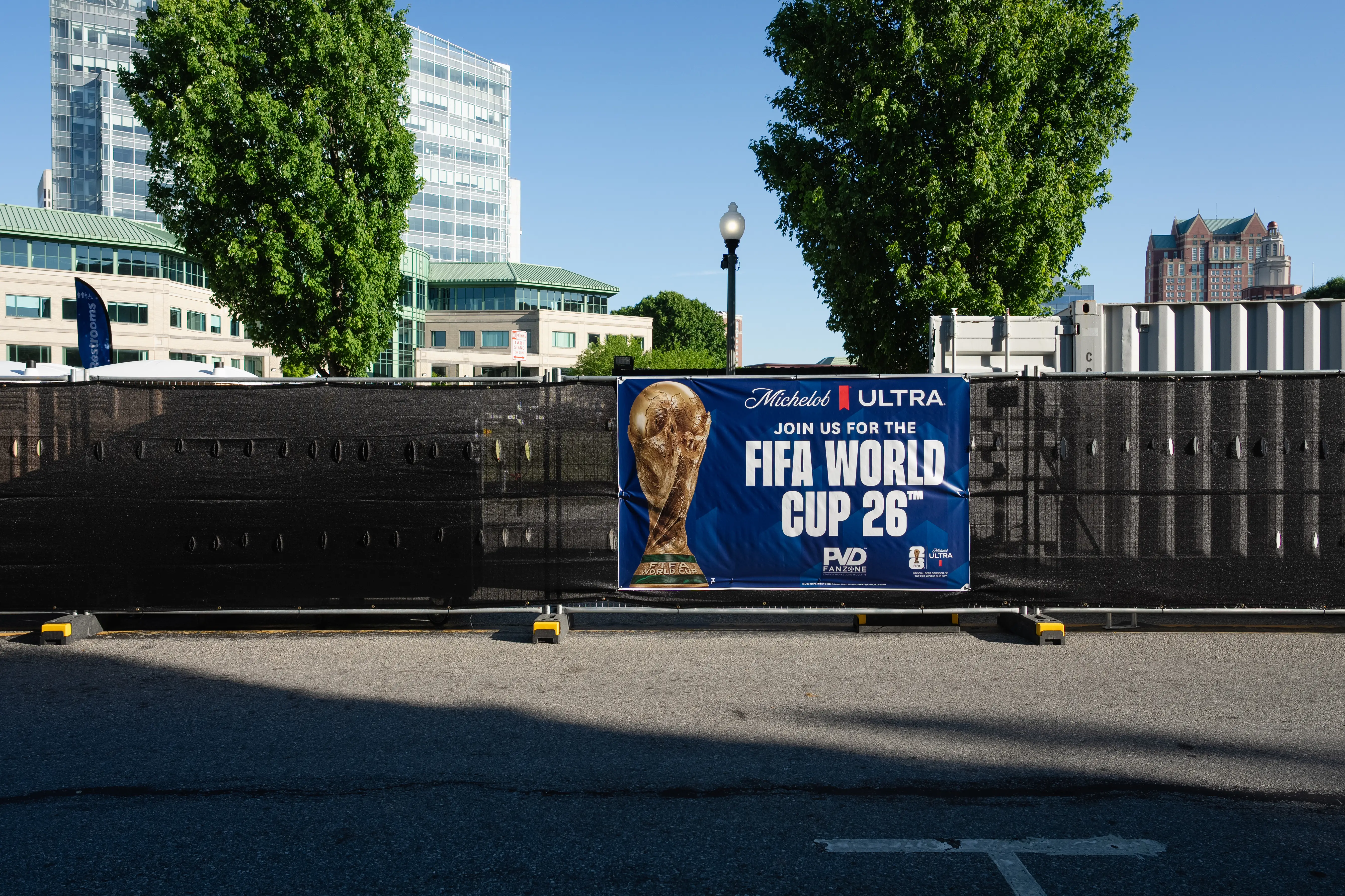 A World Cup sign in Providence