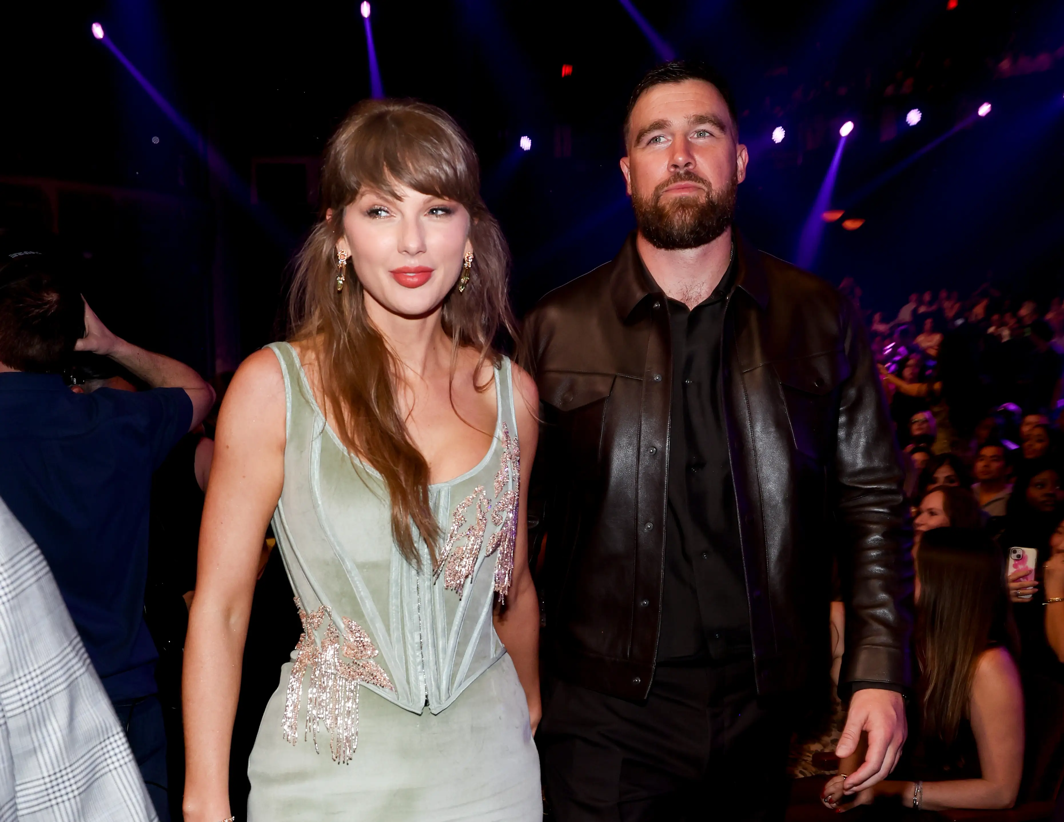 Taylor Swift and Travis Kelce at the 2026 iHeartRadio Music Awards.