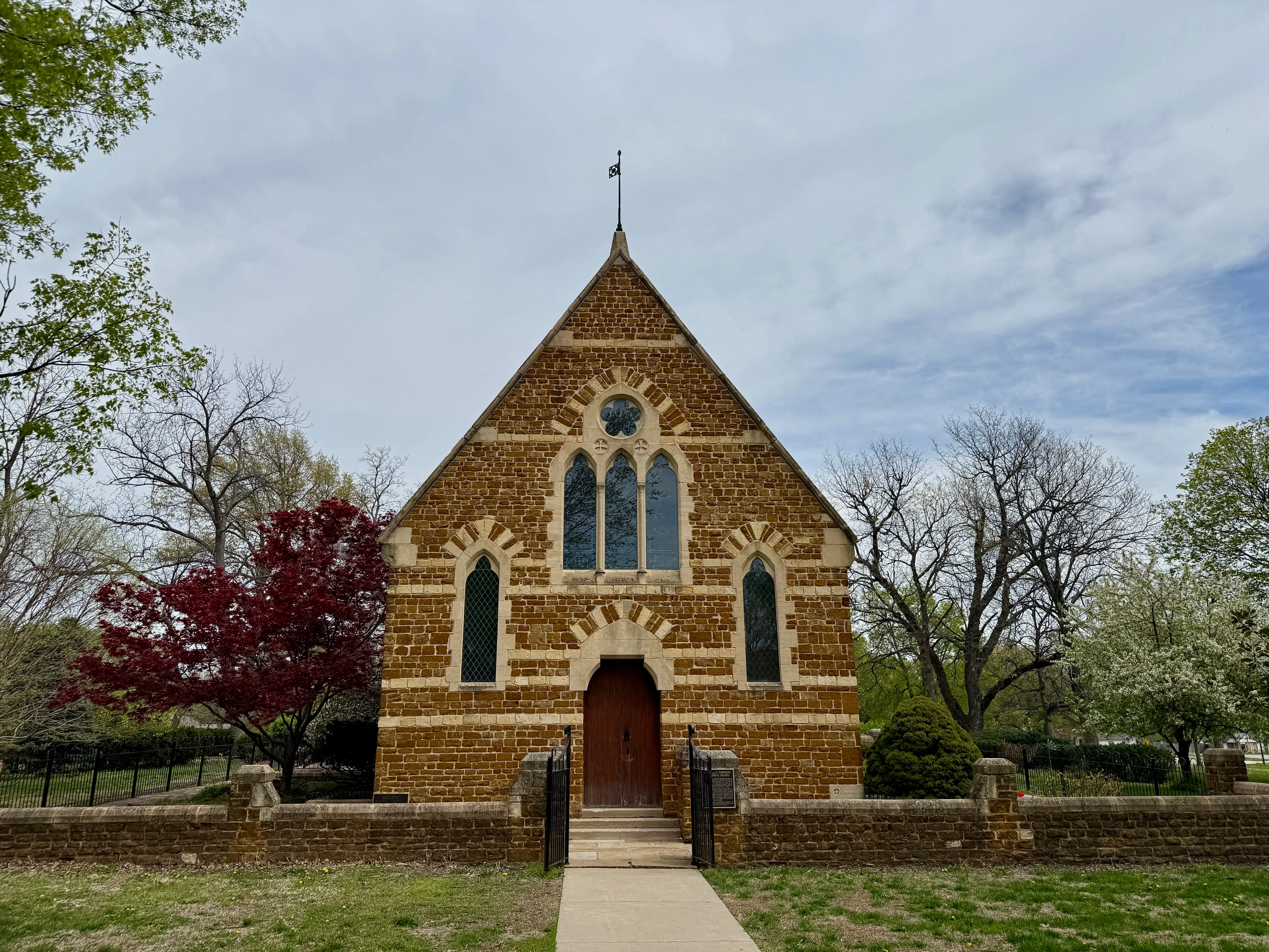 Baldwin City, Kansas - April 13, 2025: Beautiful Historic Baker University Campus in Douglas County KS